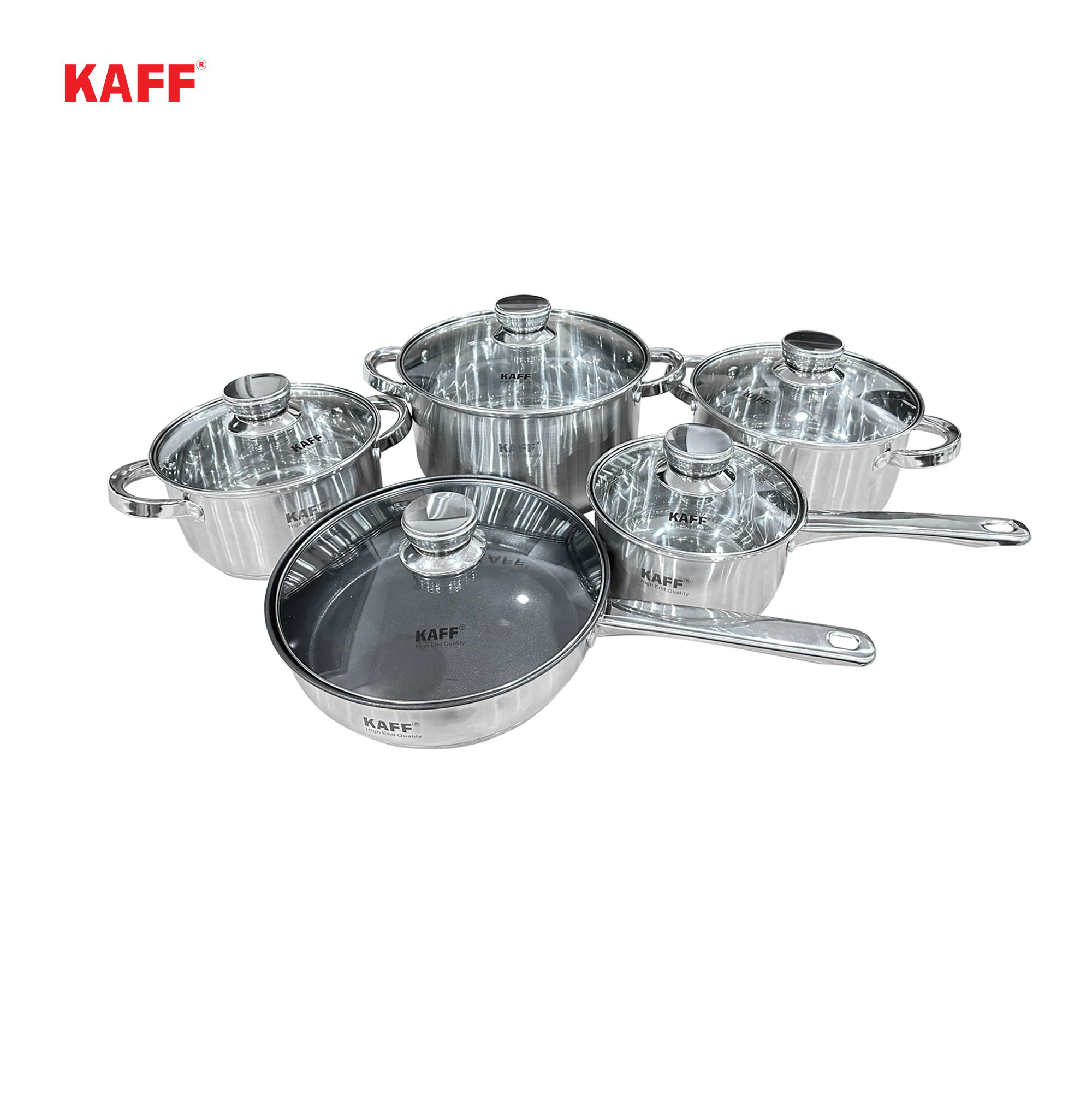Bộ nồi chảo inox 5 món KAFF KF - ST005FR - Phân phối chính hãng