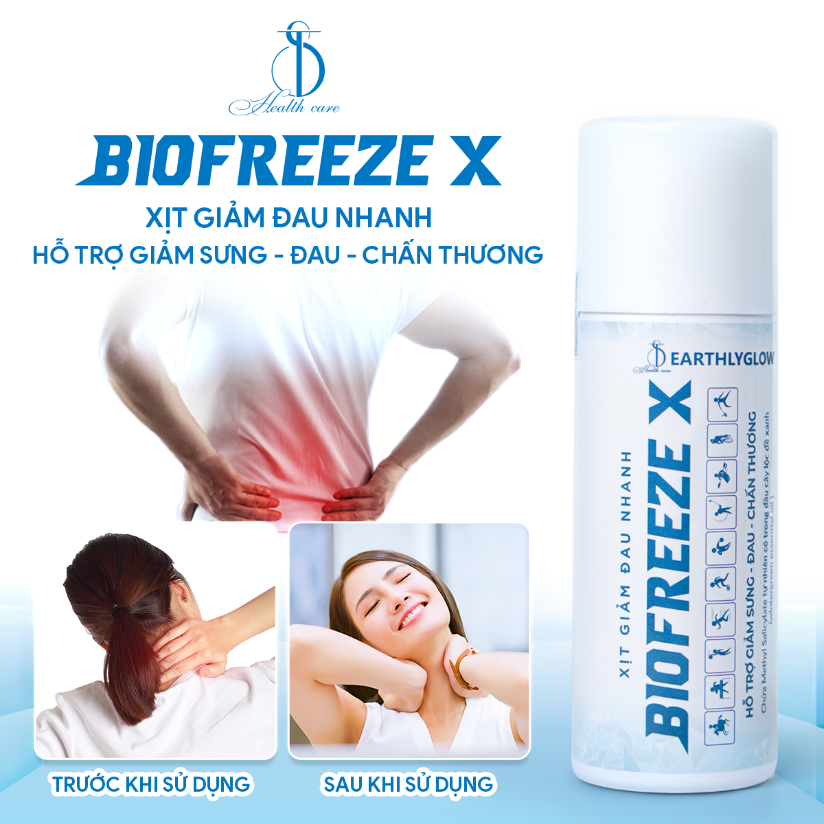 Xịt Giảm Đau Nhanh BIOFREEZE X - Chai 150ml