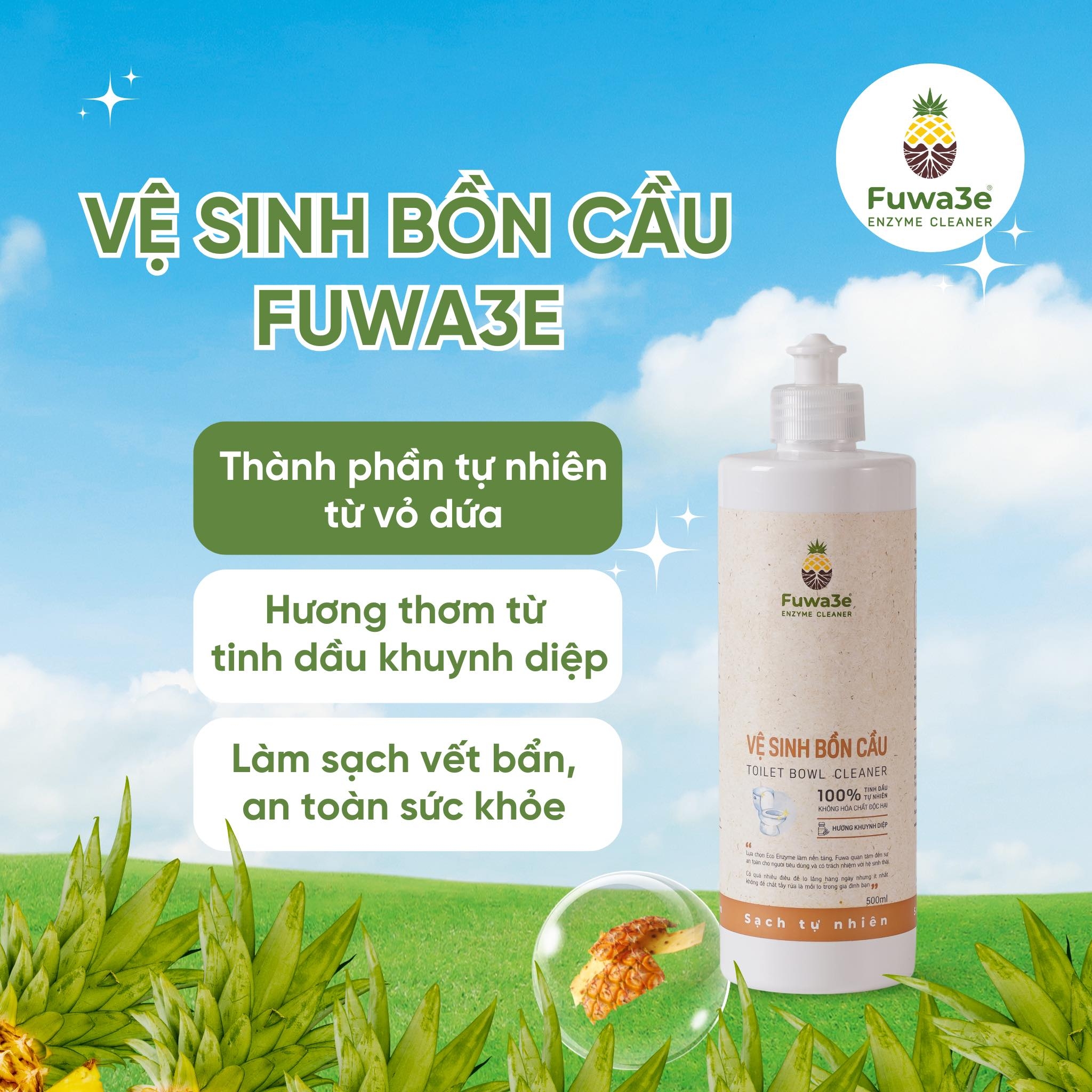 Vệ sinh bồn cầu thơm tinh dầu khuynh diệp  FUWA3E 100ml