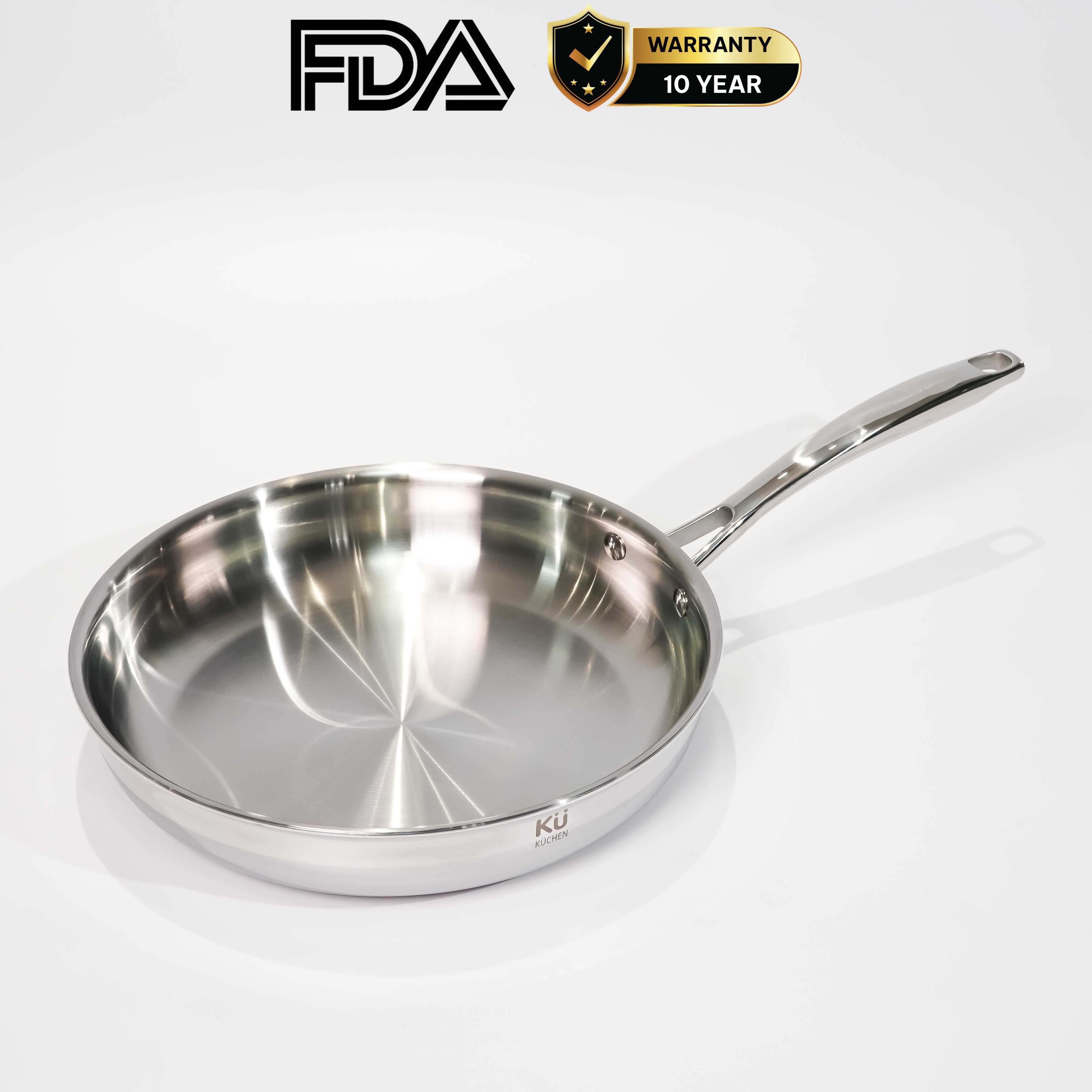 Chảo rán inox 316 28cm cao cấp KUCHEN KU FP281316 - Phân phối chính hãng