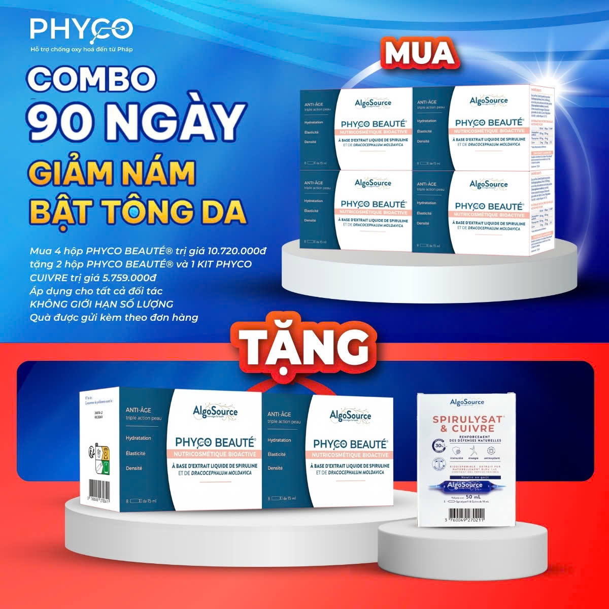 Combo 90 ngày giảm nám - Bật tông da