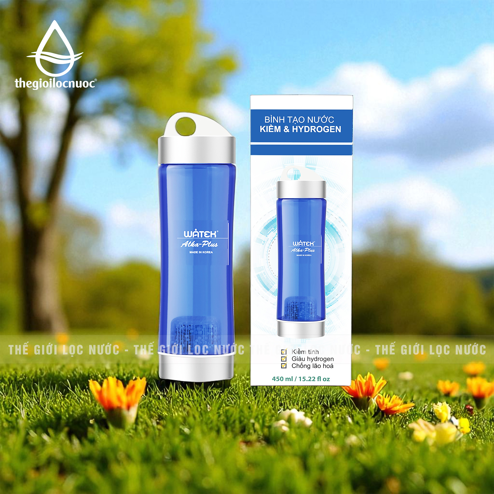 Bình lọc nước kiềm 3 trong 1 Watek, model: Alka Plus