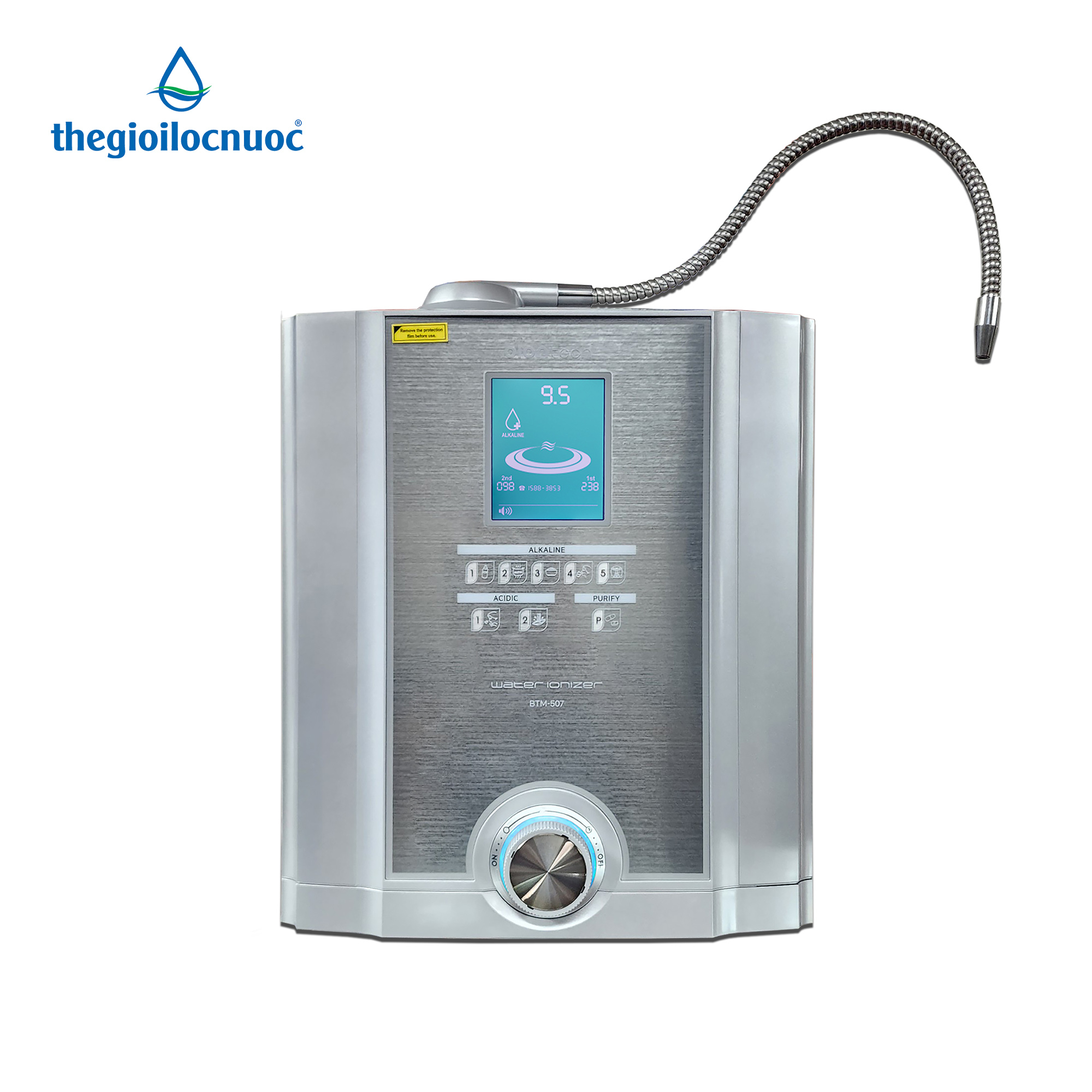 Máy lọc nước công nghệ điện giải ion kiềm dùng trong gia đình, model: BTM-507, nhãn hiệu Biontech