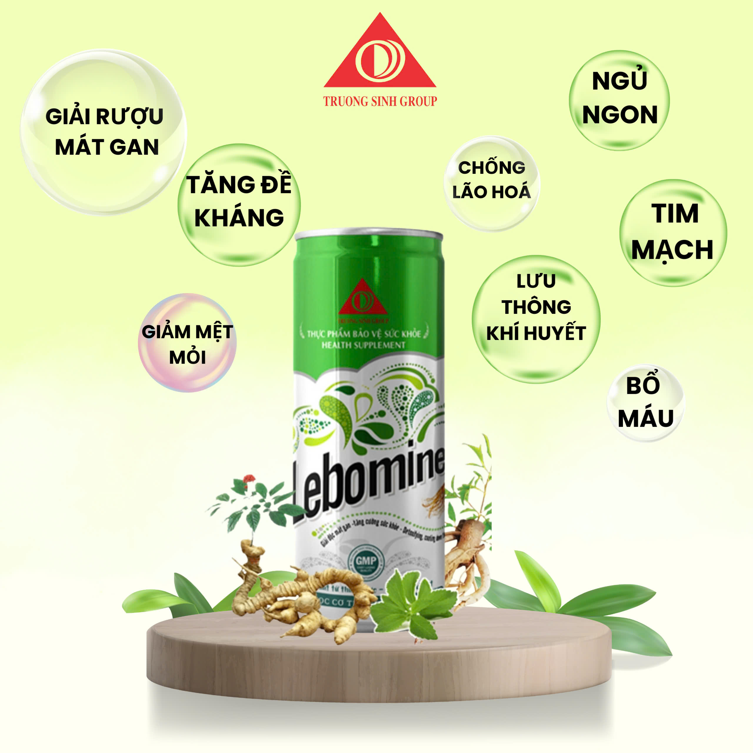 Nước uống Lebomine giải độc mát gan (Thùng 24 lon)