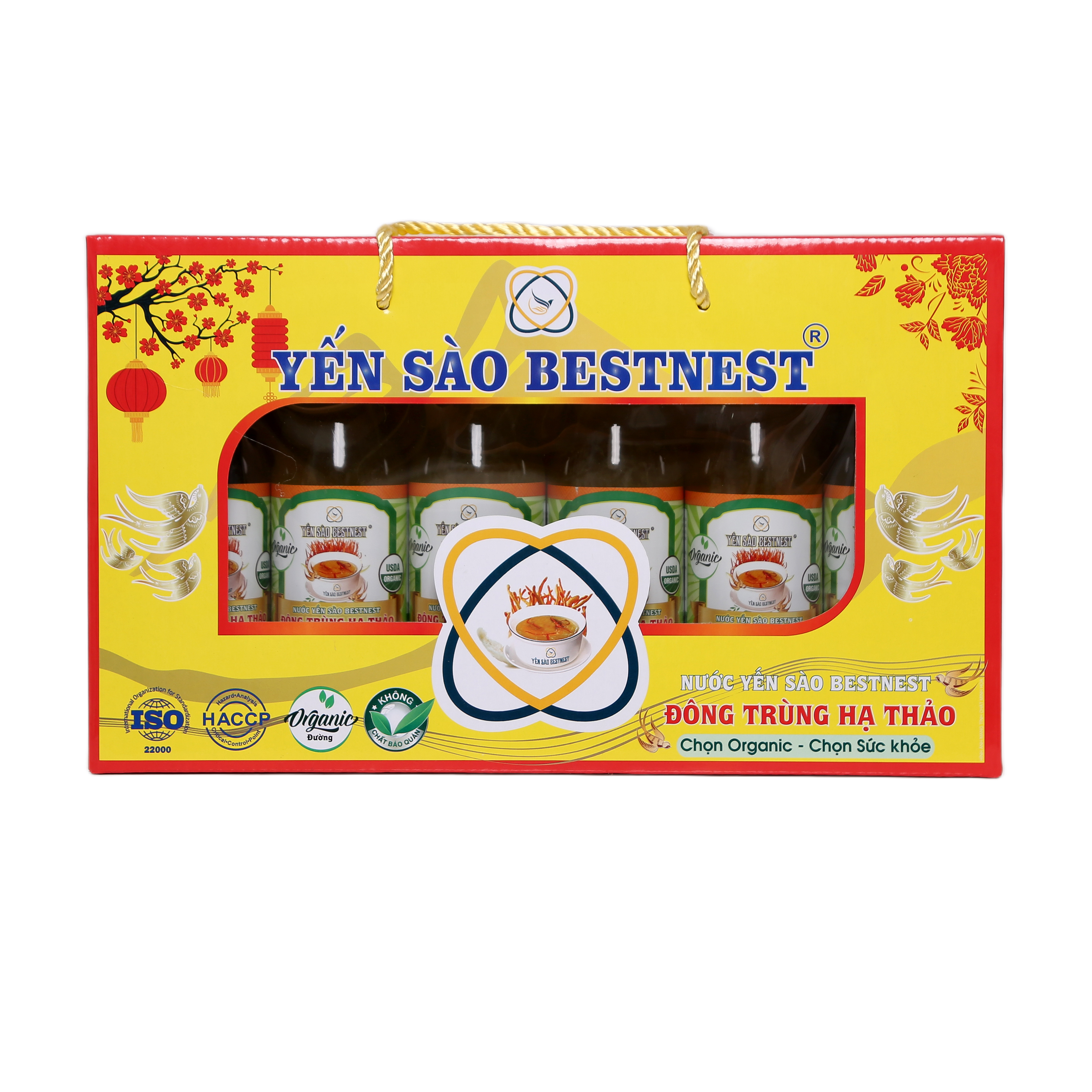Hộp 6 chai Nước yến sào BESTNEST Nước yến sào BESTNEST Đông trùng hạ thảo 180ml - Phân phối chính hãng
