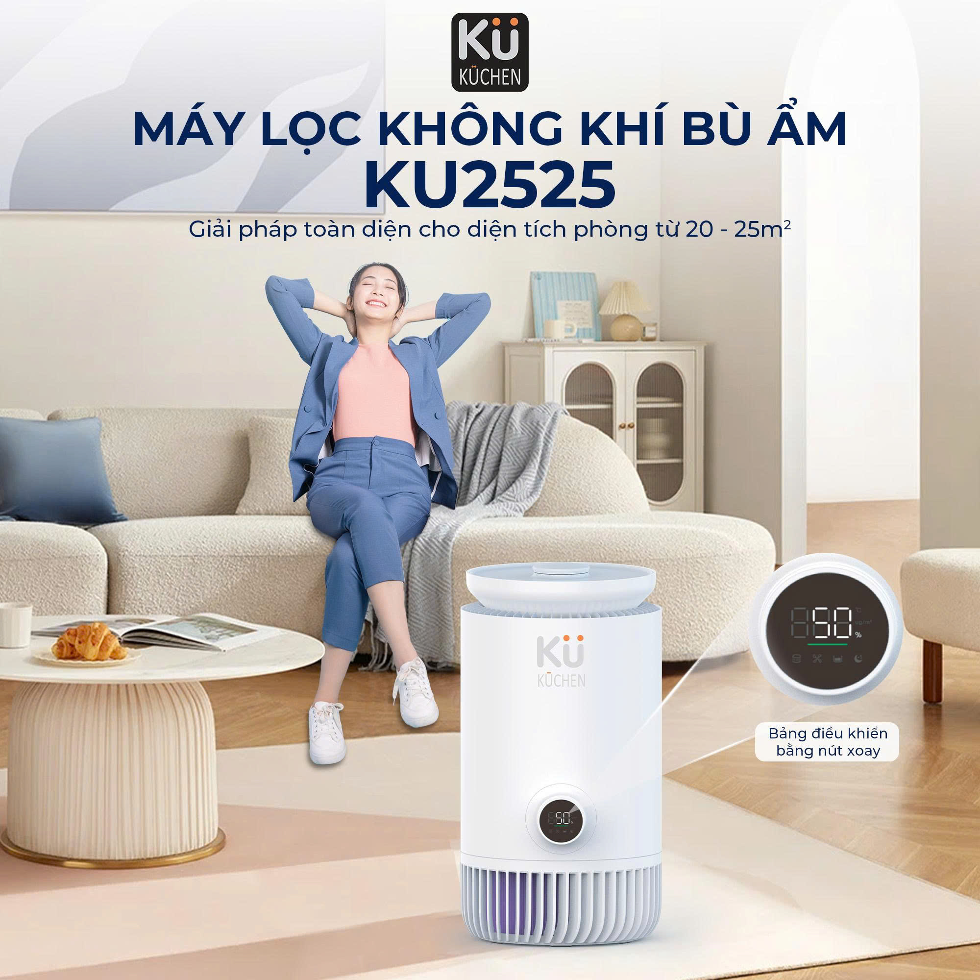 Máy lọc không khí bù ẩm KUCHEN KU2525 - 6