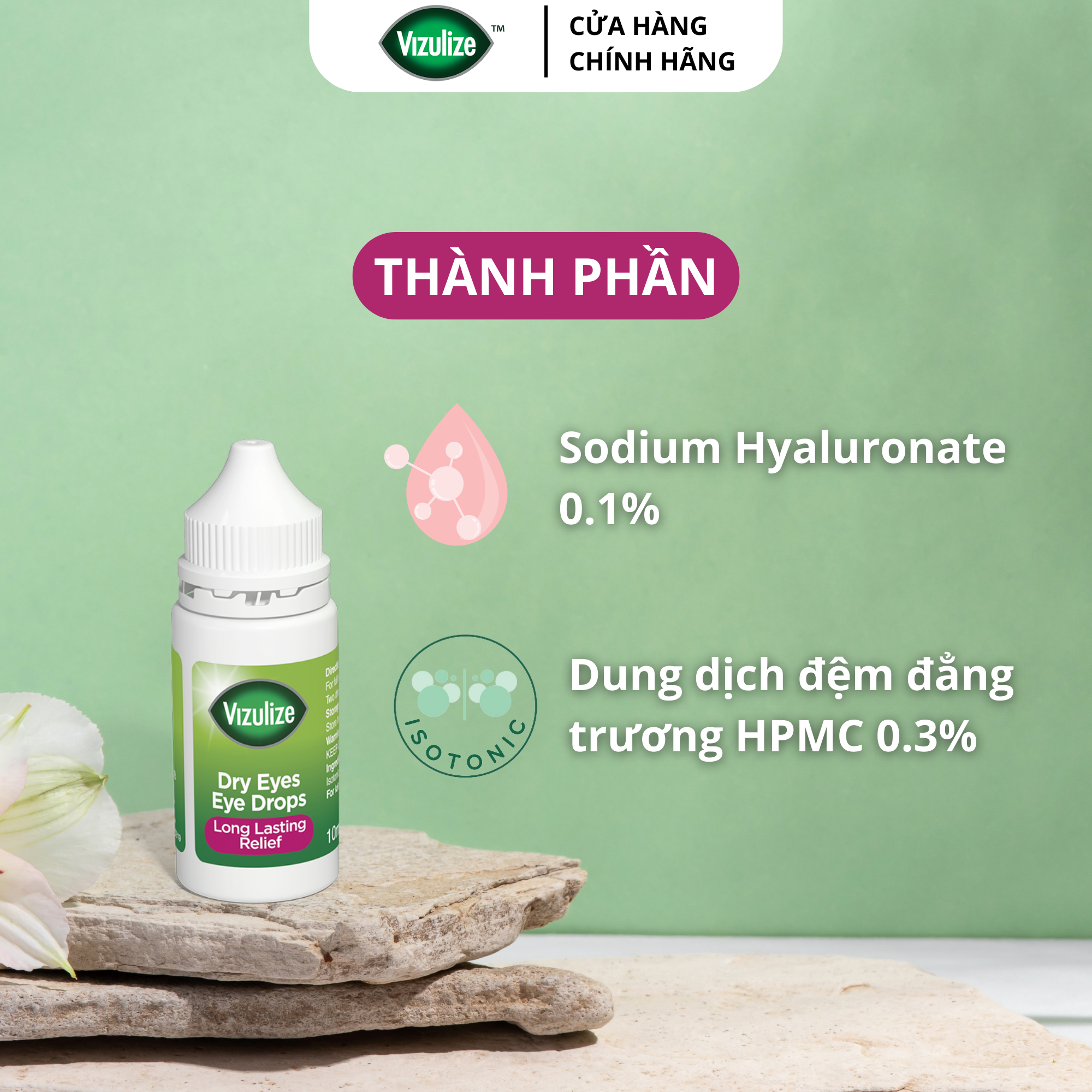 Dung dịch nhỏ mắt Vizulize giảm khô mắt