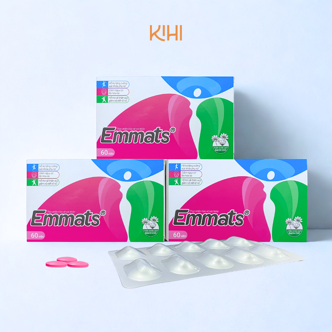 Thực phẩm bảo vệ sức khoẻ Emmats hỗ trợ cân bằng nội tiết tố (60 viên) - 3