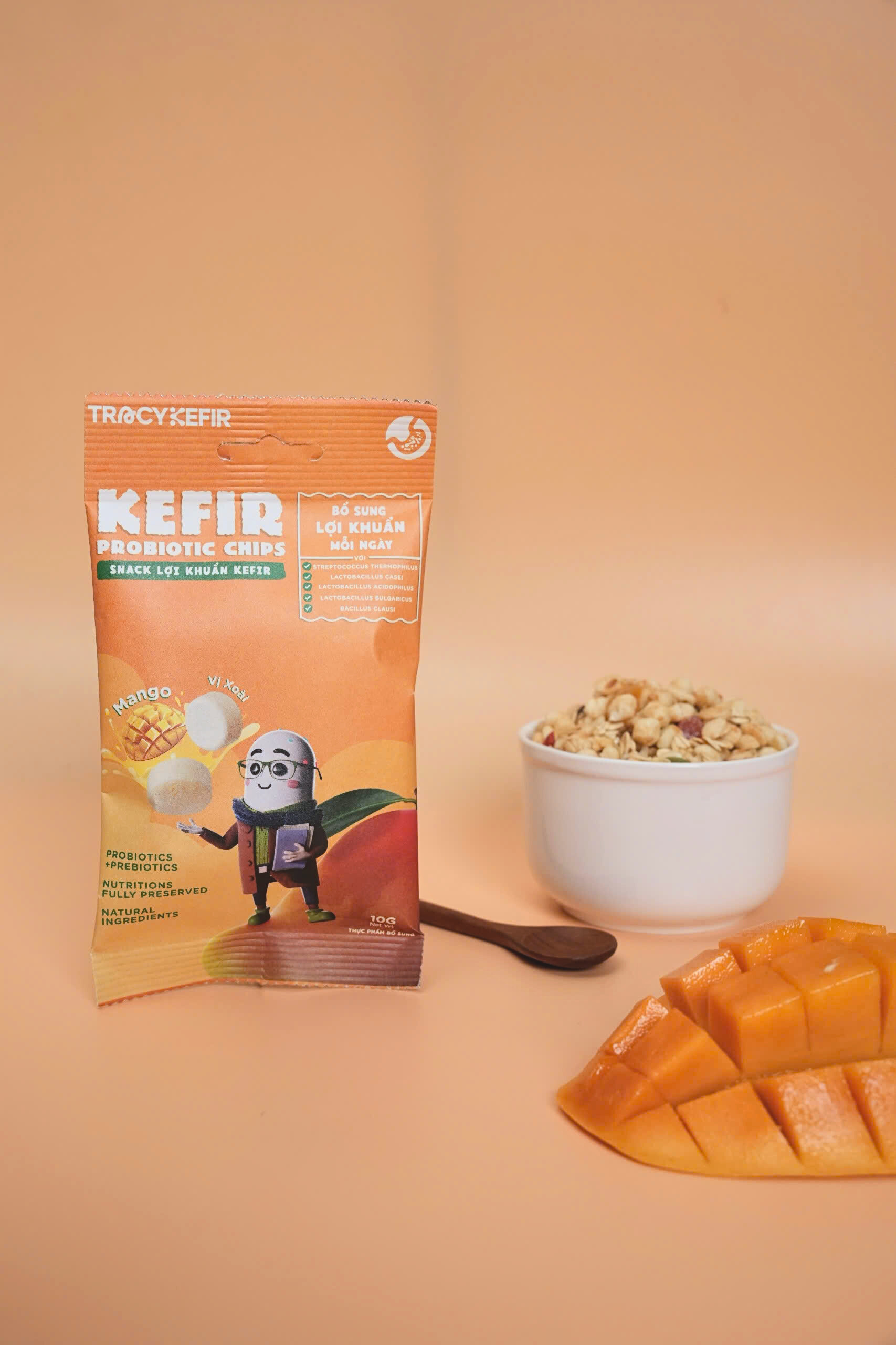 Hộp Snack Lợi Khuẩn Kefir Vị Xoài (5 gói)