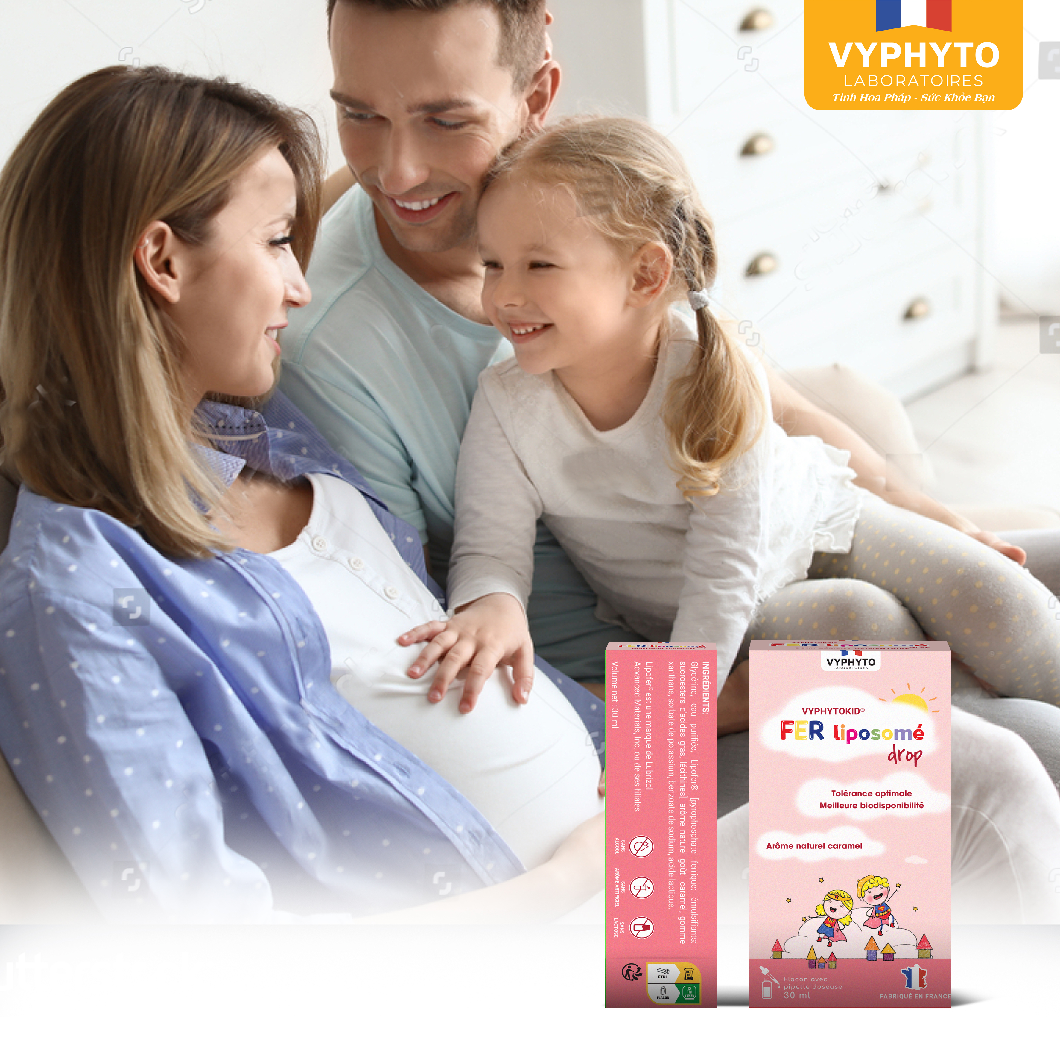 Thực phẩm bảo vệ sức khỏe VYPHYTOKID FER liposomé drop hỗ trợ bổ sung sắt (lọ 30ml) - 4