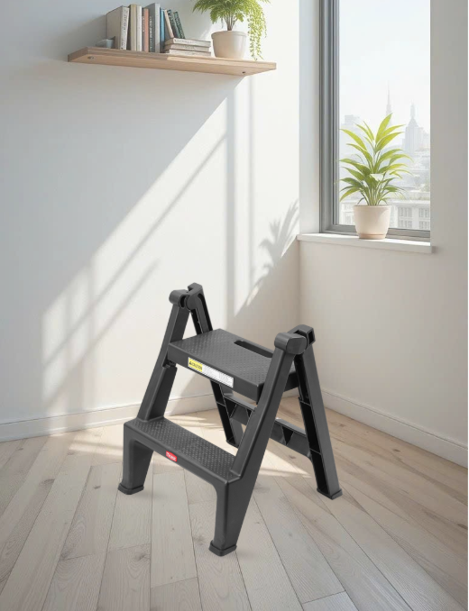 Thang đứng 2 bậc bằng nhựa chắc chắn - Xám_363103