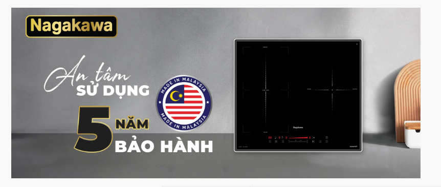 Bếp 3 lò điện từ Nagakawa UltraSlim NK3C08MB - 2