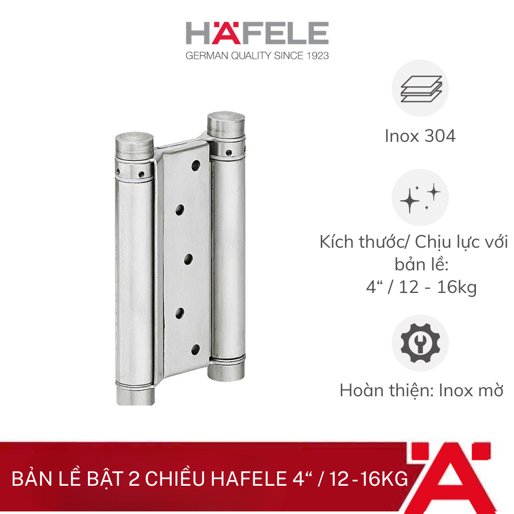 Bản lề bật 2 chiều Hafele 4“ / 12 - 16kg 927.97.020