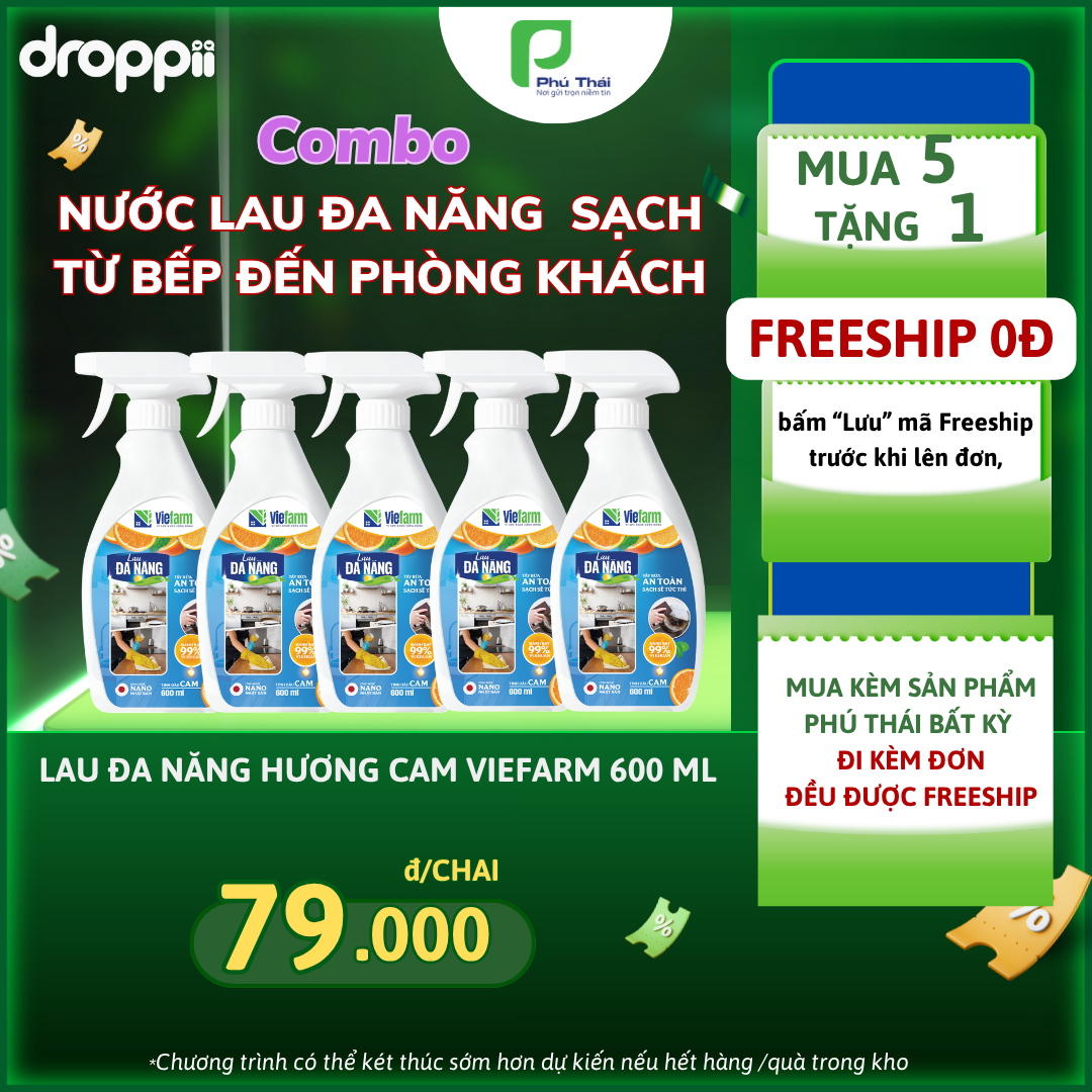 Lau đa năng cam VIEFARM 600ml