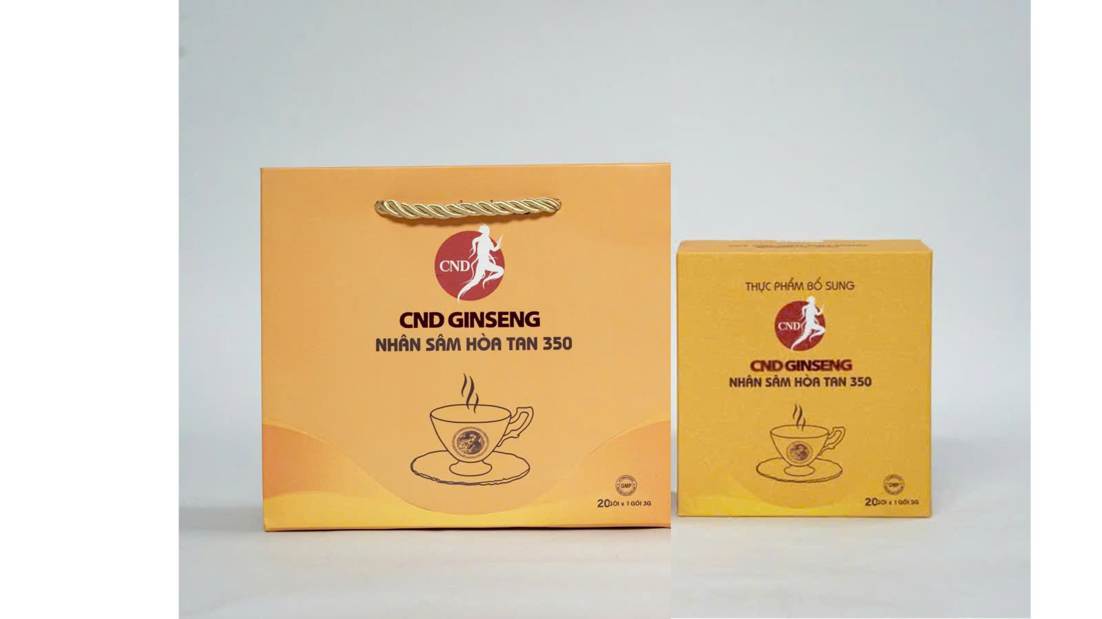 Thực phẩm bổ sung NHÂN SÂM HOÀ TAN 350 - 20 gói (kèm túi) - Phân phối chính hãng