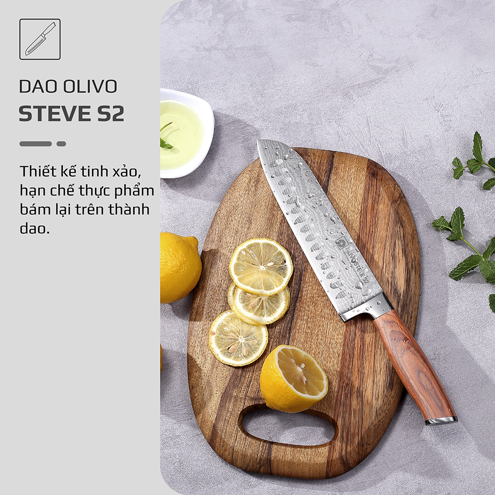 Dao thép carbon OLIVO Steve S2