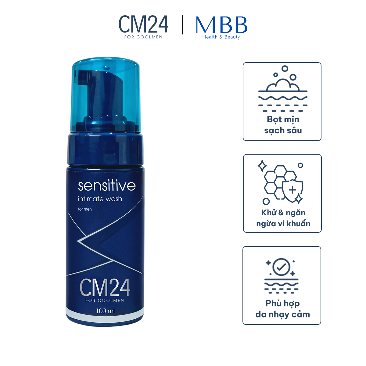 Bọt vệ sinh nam cho da nhạy cảm 100 ml - Phân phối chính hãng