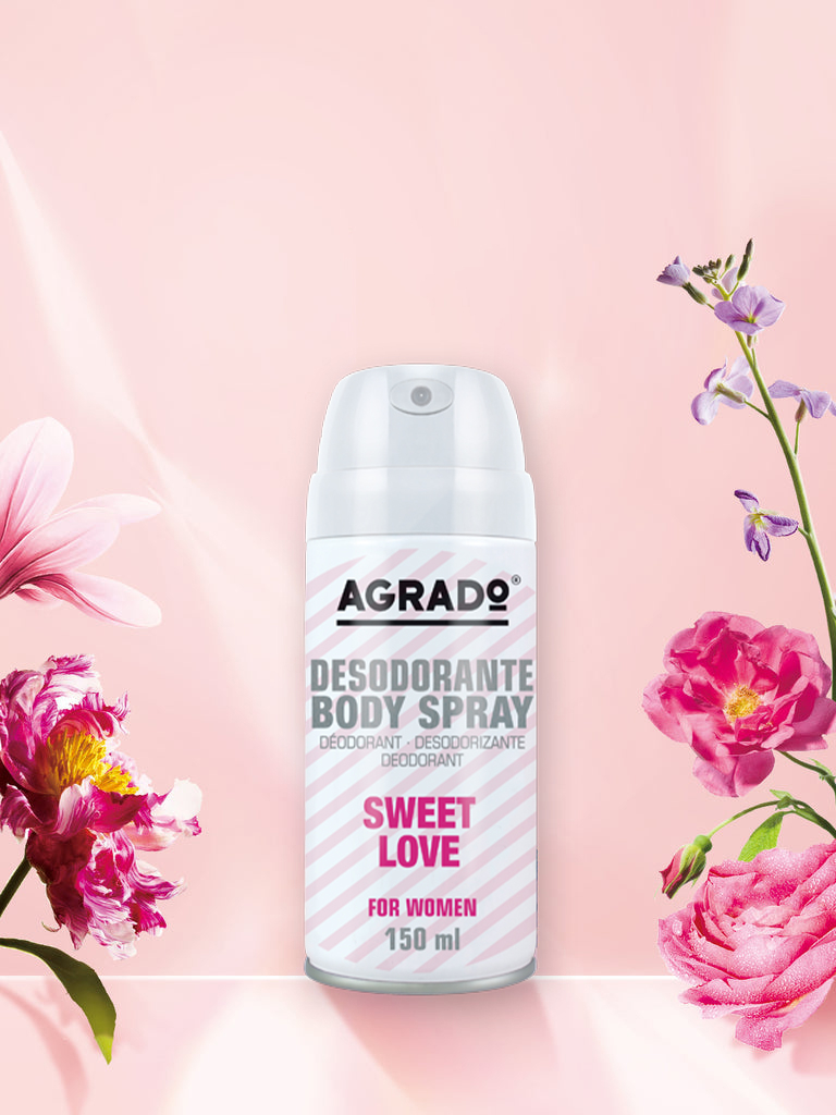 Xịt khử mùi Body Agrado - Hương nước hoa Sweet Love (150ml)