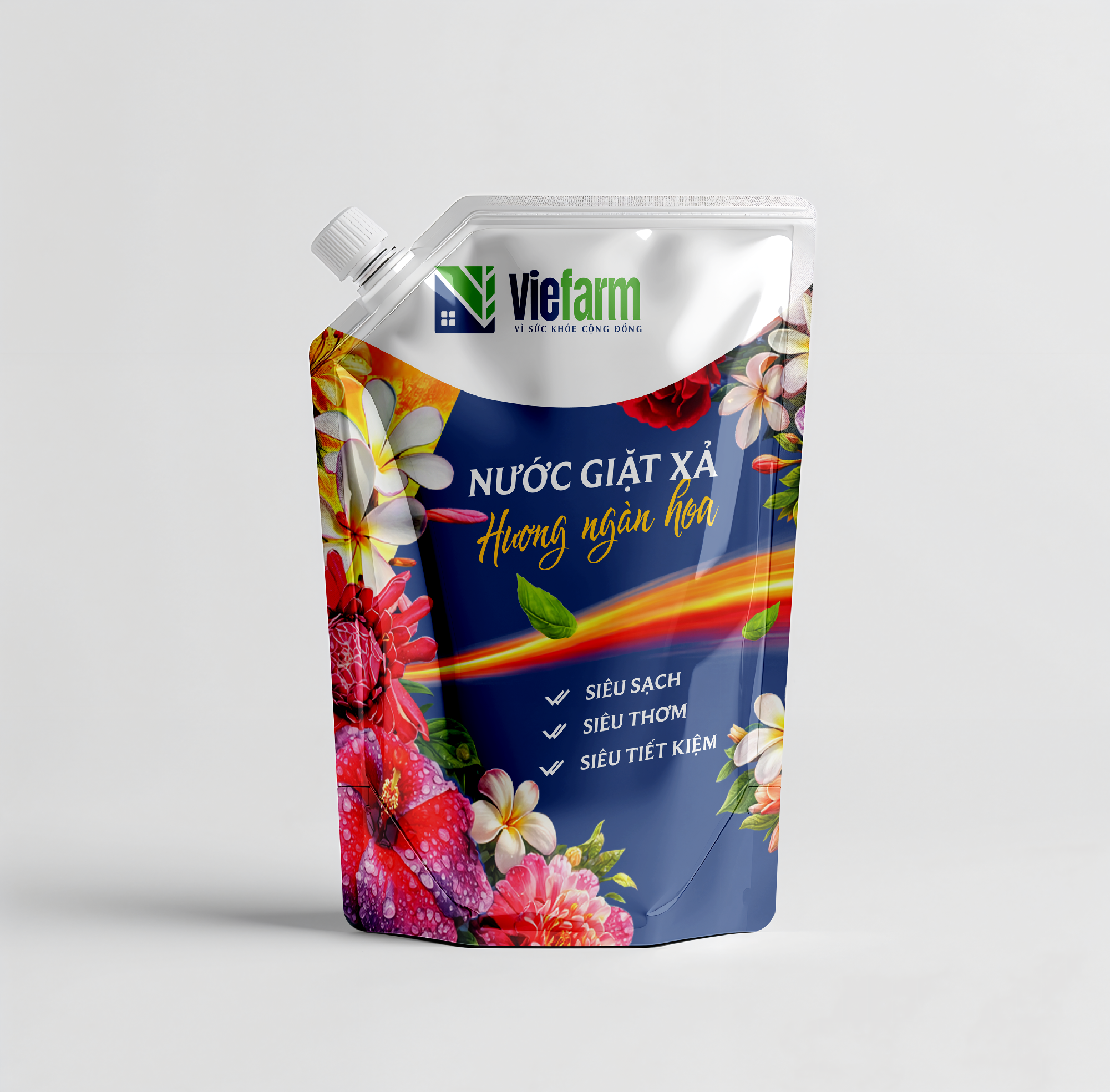 Nước giặt xả hương ngàn hoa VIEFARM (túi 3,4kg) - 5