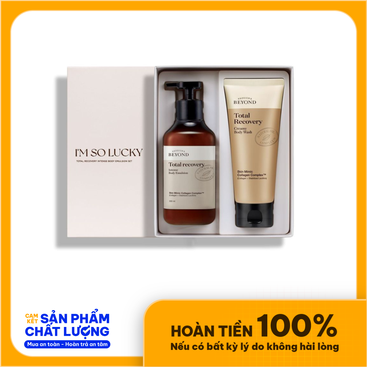 Set sữa dưỡng thể cấp cẩm chuyên sâu Thuần chay BEYOND Total Recovery Intense Body Emul Set Y23 450ml (chai 300ml + 150ml tuýp) (BEYOND TOTAL RECOVERY INTENSE BODY EMULSION SET)-duoc-ban-tai-PL Home & Health Store