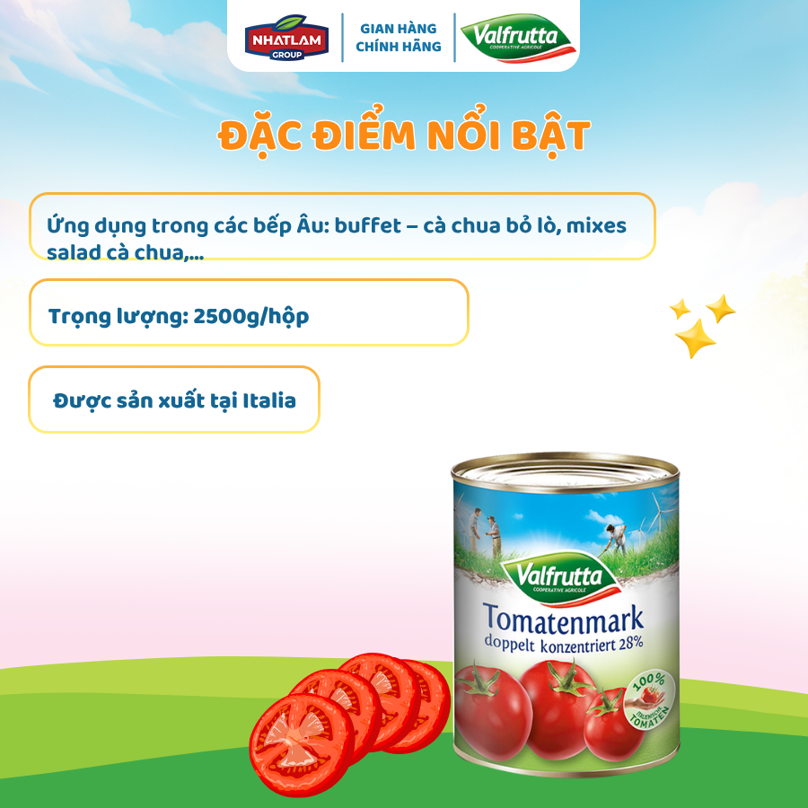 Bột Cà Chua Dạng Sệt Đóng Hộp Le Mejor 4,5 Kg – Nguyên Liệu Nấu Sốt Chuẩn Vị, Tiện Lợi