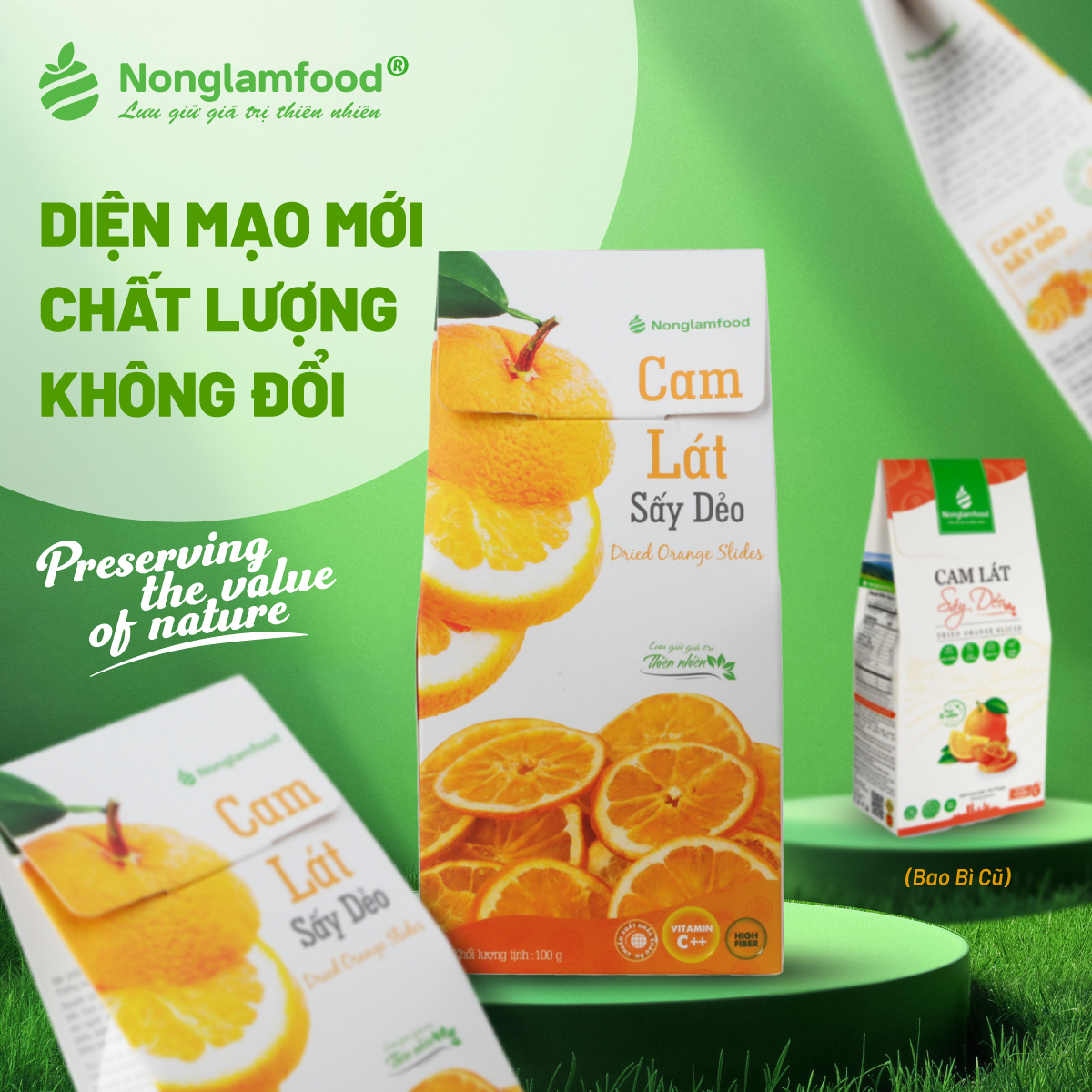 Cam lát sấy dẻo Nonglamfood - Hộp 100g - Phân phối chính hãng