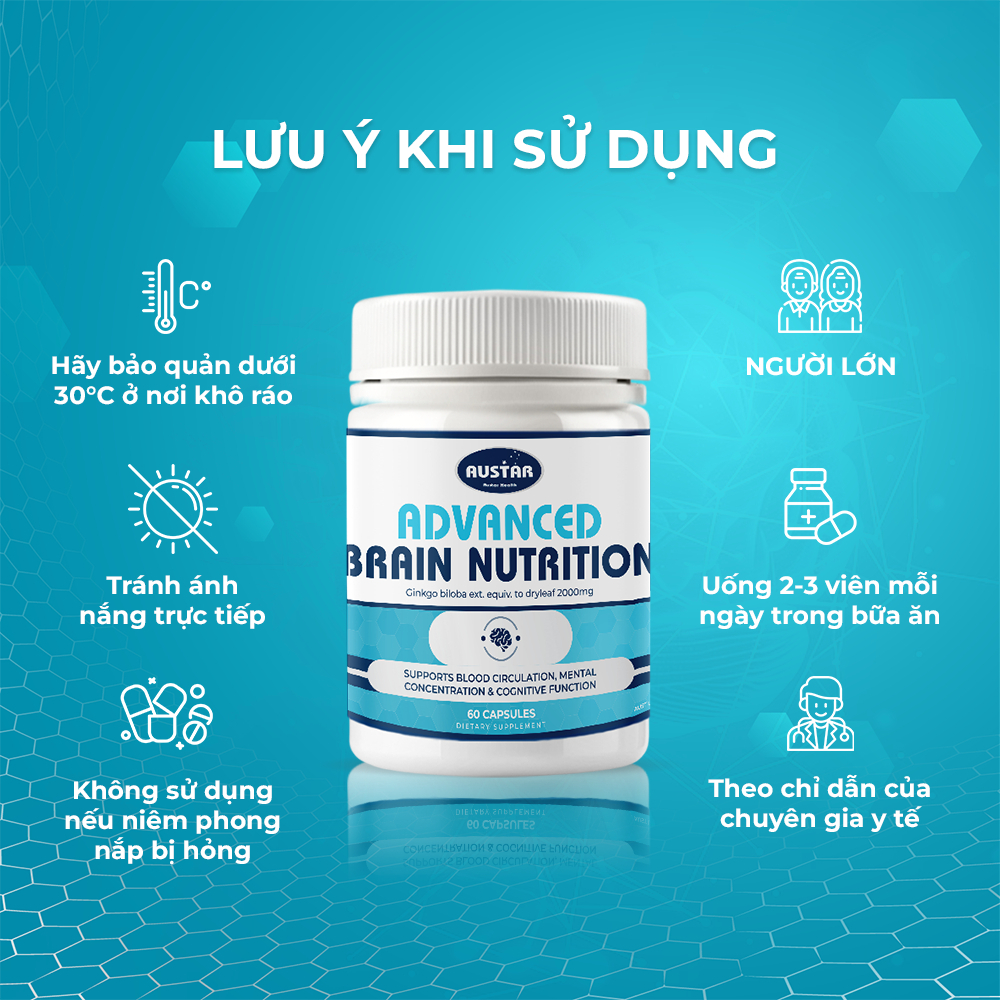Viên uống Austar Advanced Brain Nutrition - Bổ Não (Hộp 60 viên)