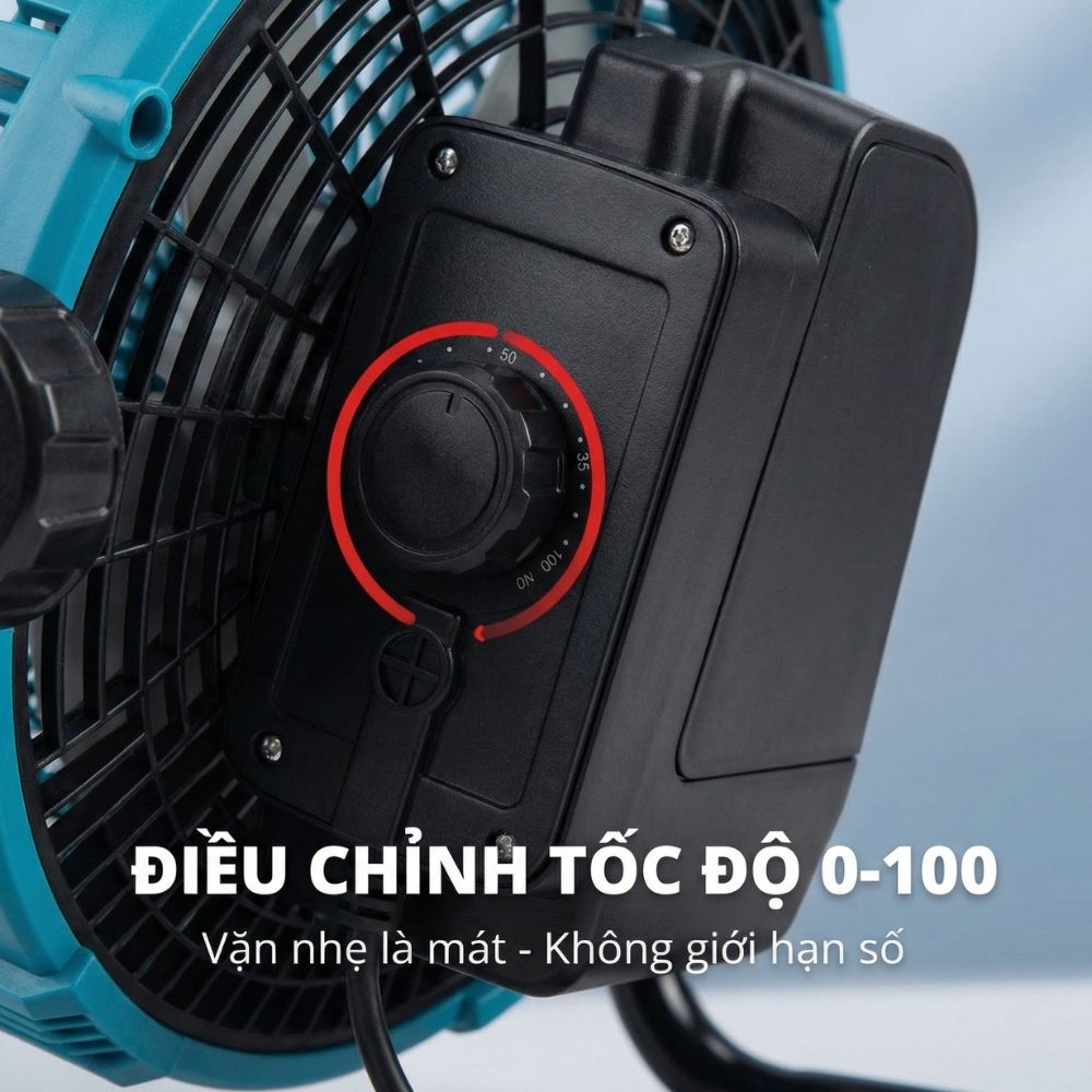 Quạt Để Bàn Tích Điện Kachi MK443 – Gió Turbo Mạnh Mẽ, Xoay 360 Độ, Thiết Kế Di Động Đa Năng - 4