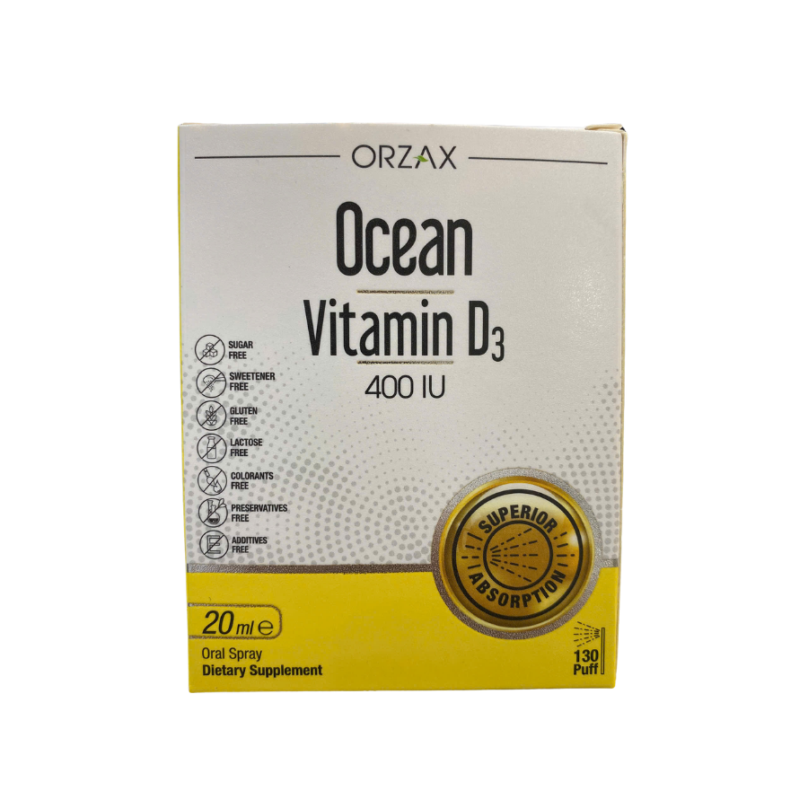 Xịt Vitamin D3 Ocean Orzax Lọ 20ml hỗ trợ phát triển chiều cao tăng sức đề kháng cho bé nhập khẩu chính hãng Châu Âu - Phân phối chính hãng