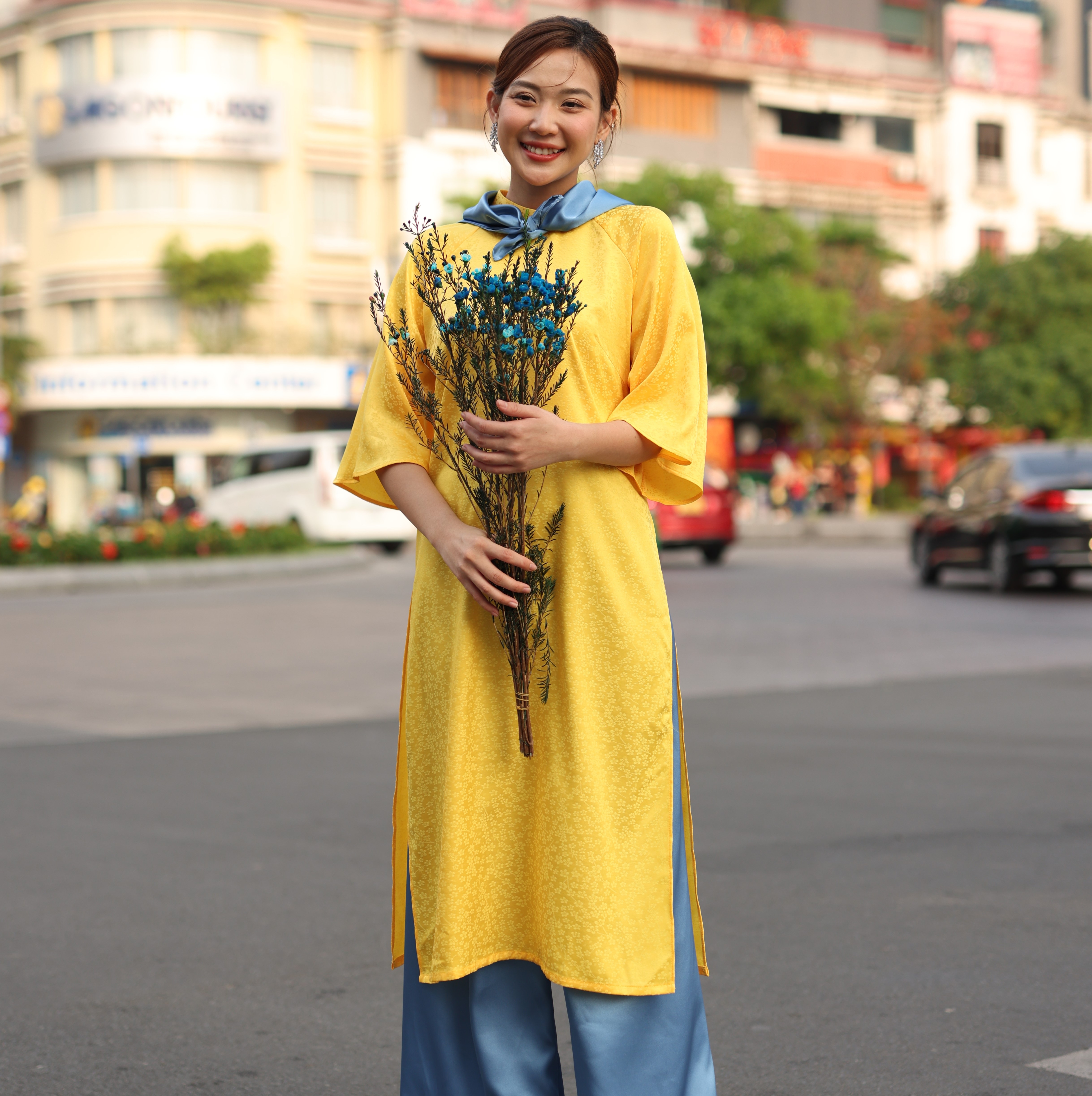 Set Áo dài có cổ Gấm hoa Mộc Nhiên-duoc-ban-tai-Siêu Thị Ánh Nguyệt