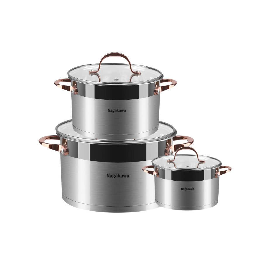 Bộ nồi inox Nagakawa NAG1352