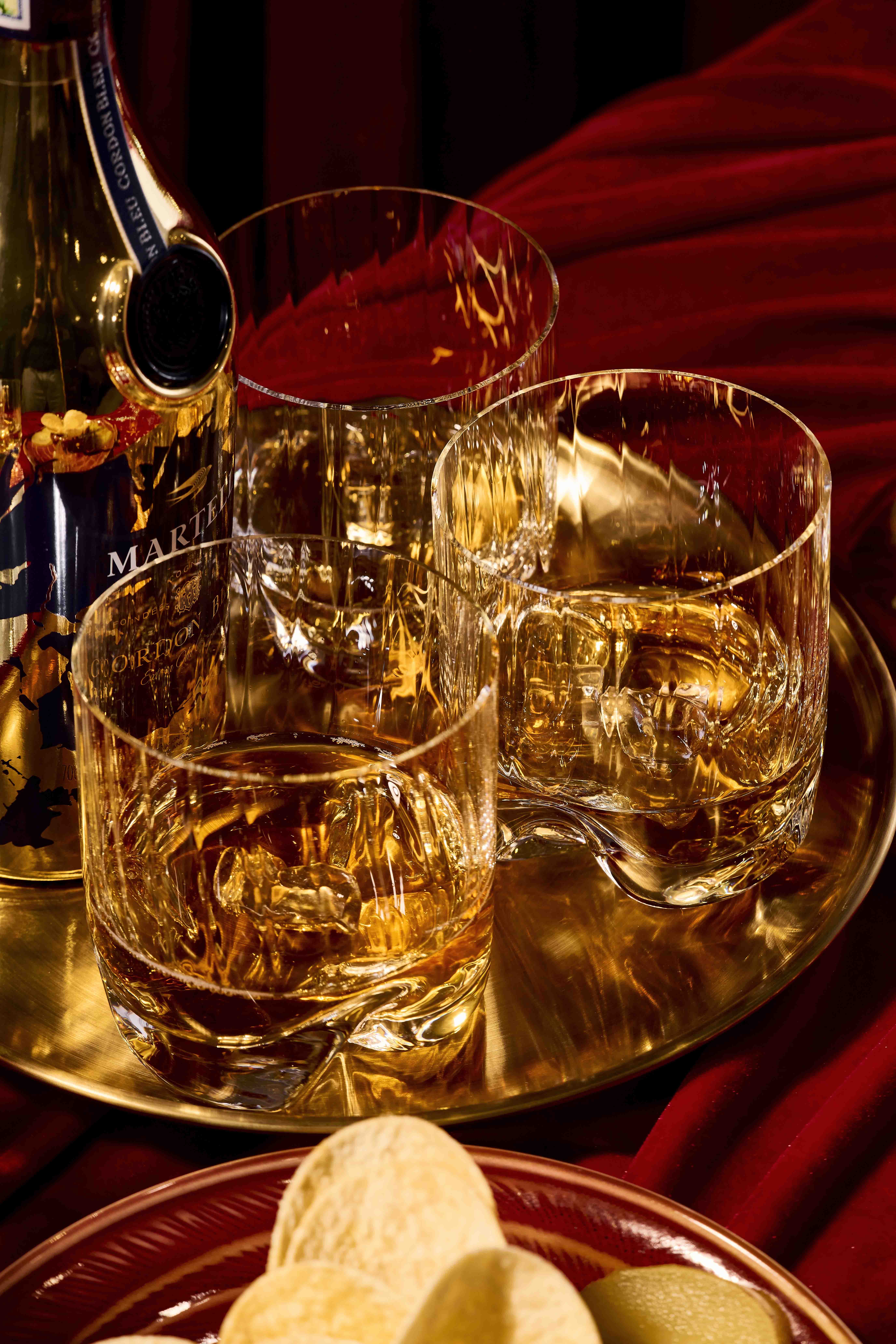 Ly uống nước và whisky pha lê 410ml Bohemia Royal Crystal Set 6 ly - MODEL: Barware Trio Waterfall 410ml