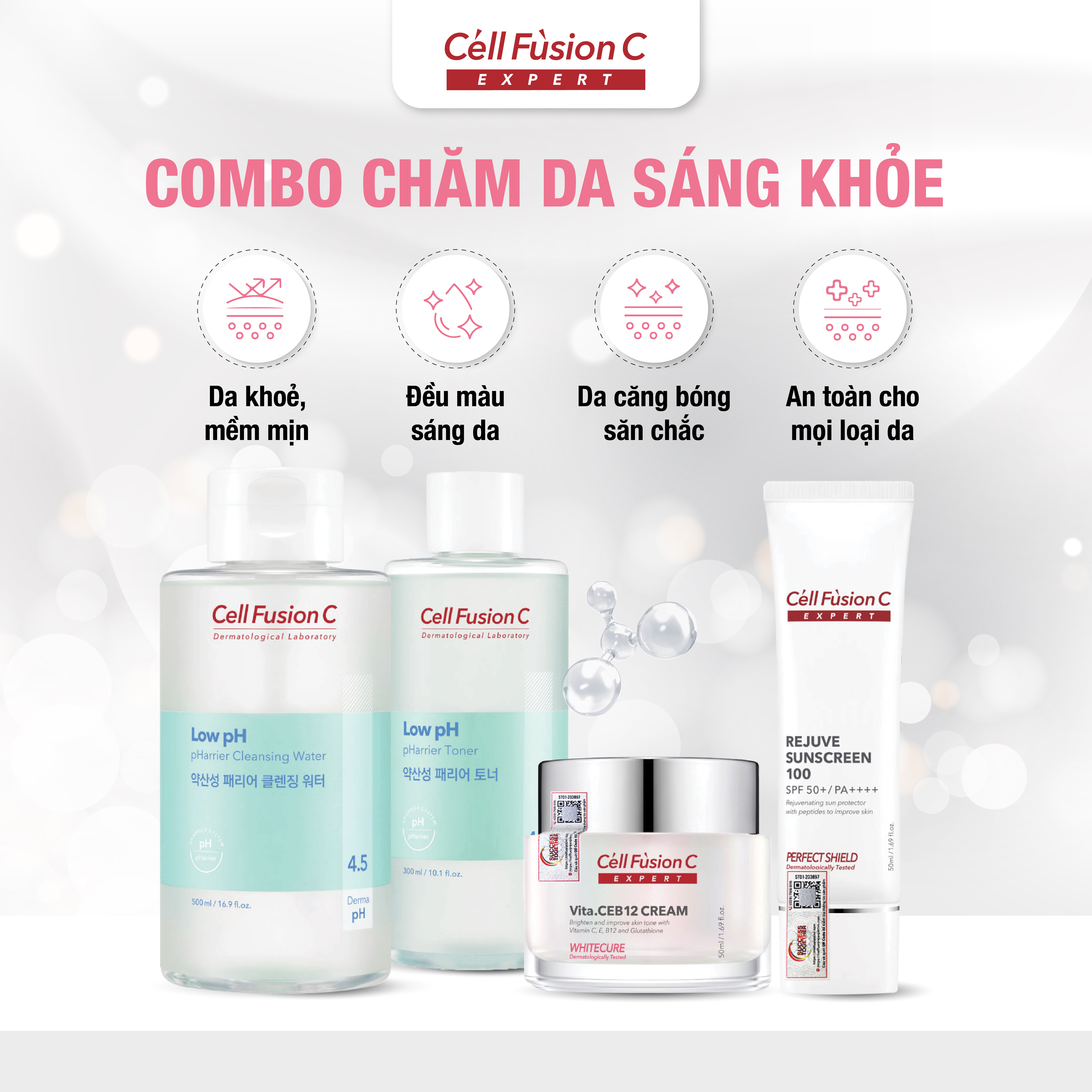 Combo chăm da sáng khỏe căn bản 2