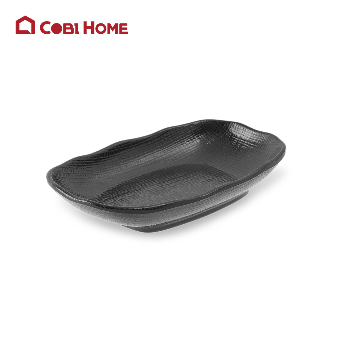 Dĩa Yangge đen chữ nhật tròn cạnh dài_378143