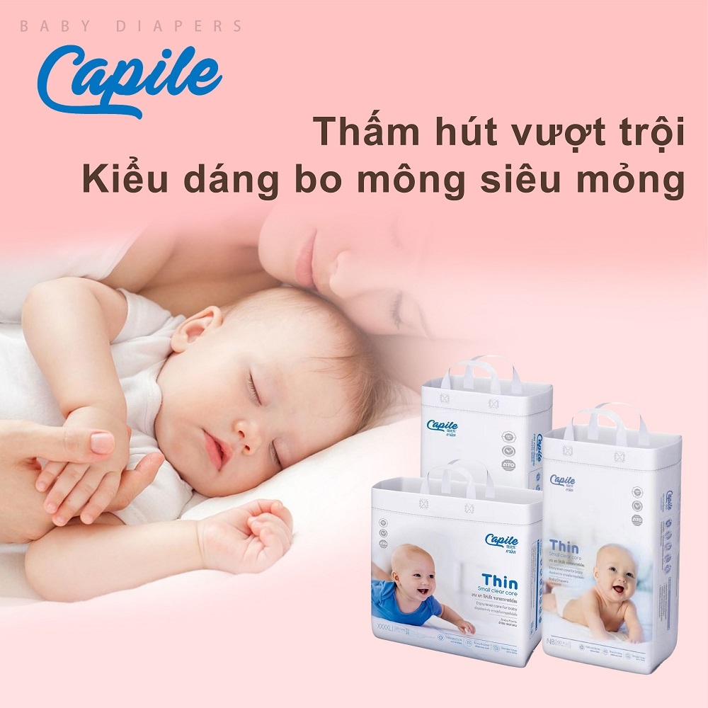 Tã dán trẻ em Capile Size NB (Sơ sinh - 5kg)-duoc-ban-tai-Siêu thị online Nhi Bống