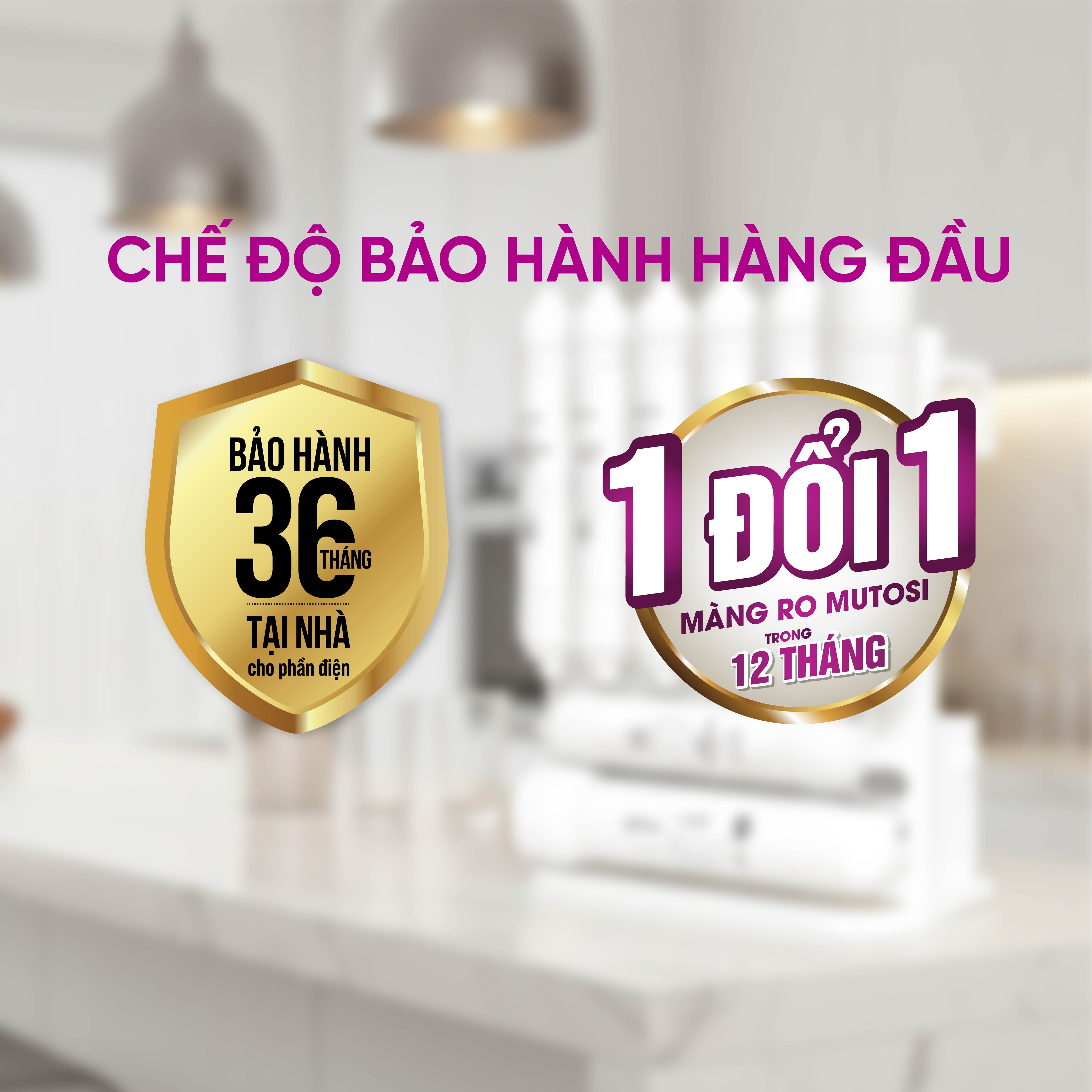Máy lọc nước để gầm ion kiềm hydrogen Mutosi MP-U28H