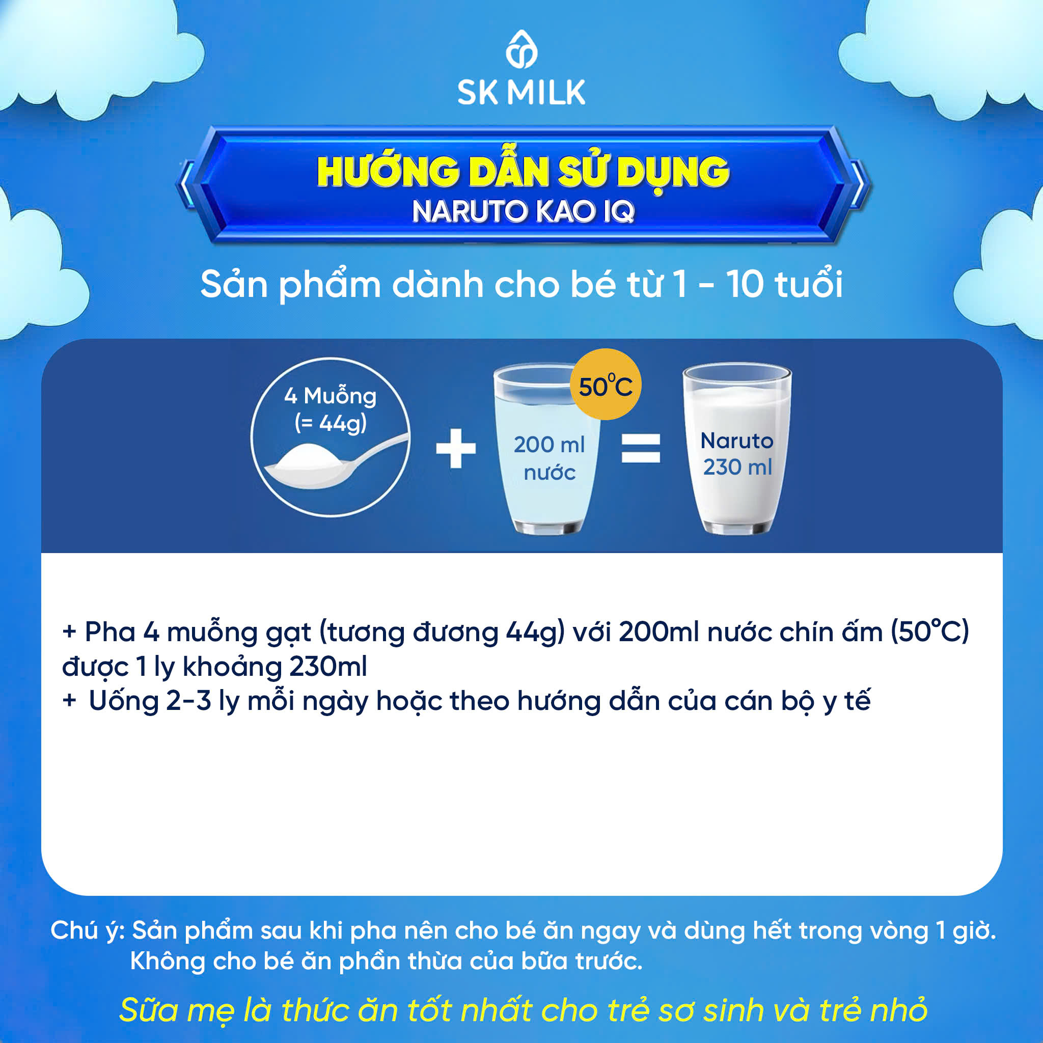 Naruto Kao IQ – Dinh dưỡng cho trẻ 1-10 tuổi, hỗ trợ miễn dịch, phát triển chiều cao & trí não 850g