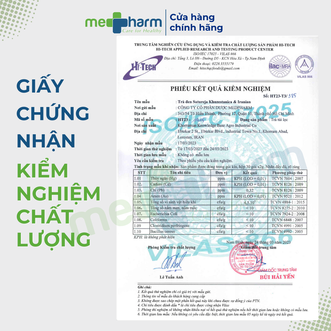 Trà hỗ trợ huyết áp cao và mỡ máu Saturex (Hộp 30 gói)