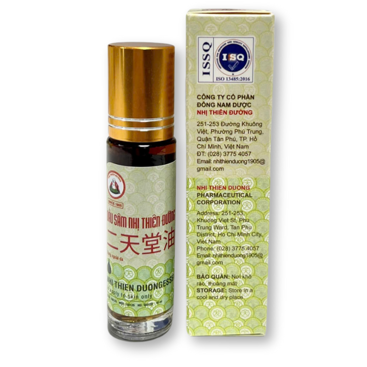 Dầu Lăn Nhân Sâm Nhị Thiên Đường Chai 10ml Hỗ Trợ Làm Giảm Cảm Mạo, Nhức đầu, Đau Bụng, Say tàu xe - 2