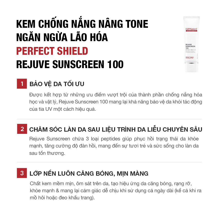 Kem Chống Nắng Bảo Vệ, Tái Tạo Da Cell Fusion C Expert Rejuve Sunscreen 100 SPF50+/ PA++++ 50ML