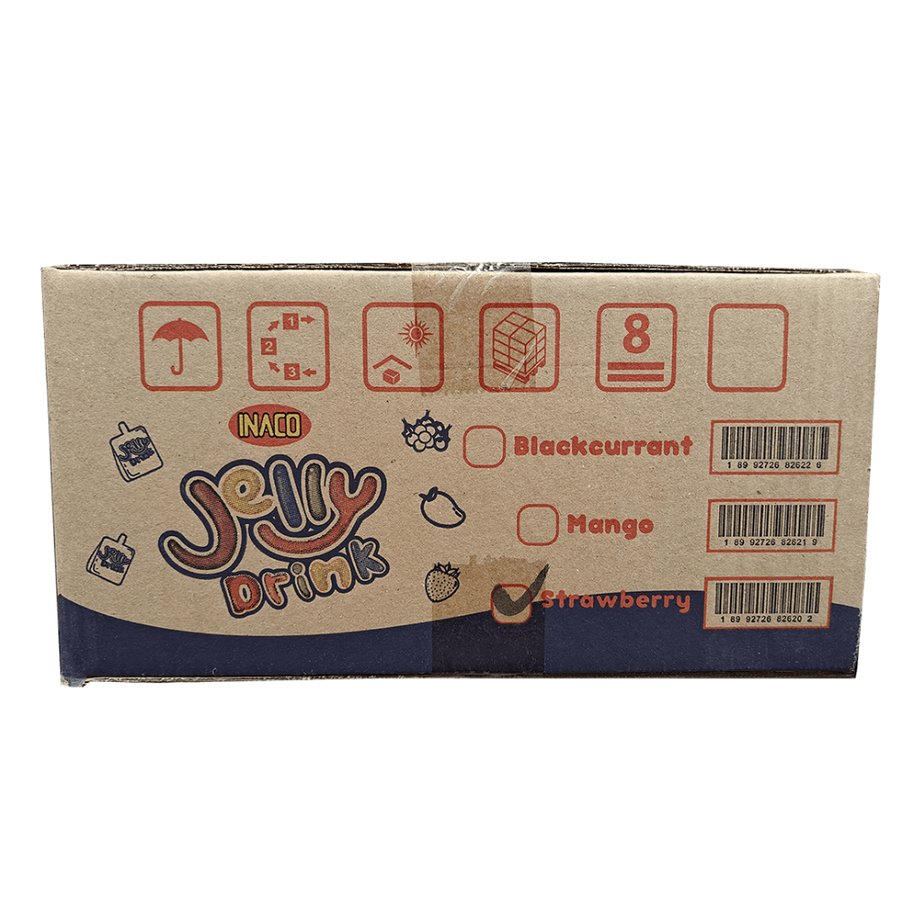 Thùng 10 gói (5 túi x 120g) INACO Jelly Drink Strawberry - Nước thạch dâu tây