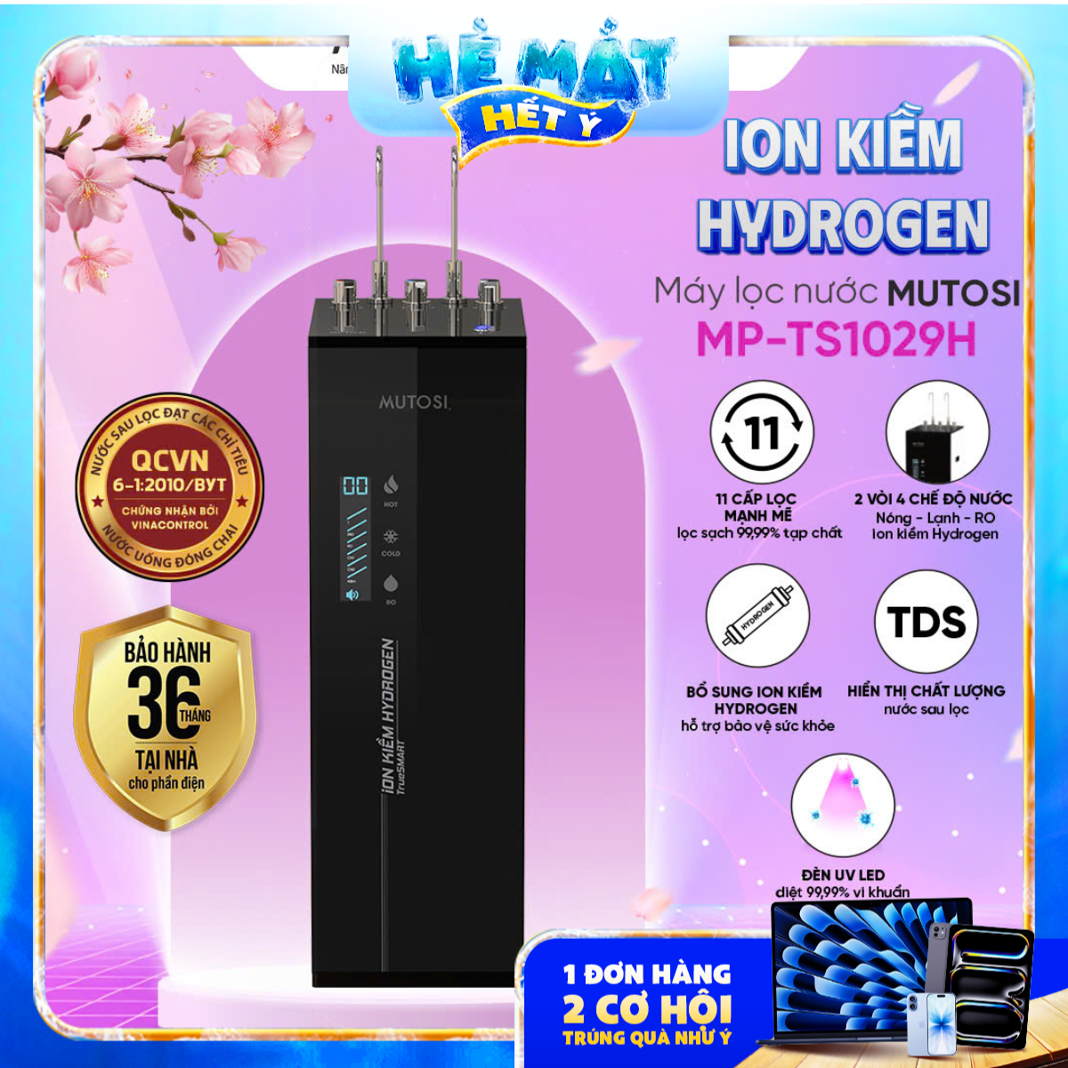 Máy lọc nước Mutosi MP-TS1029H - Phân phối chính hãng