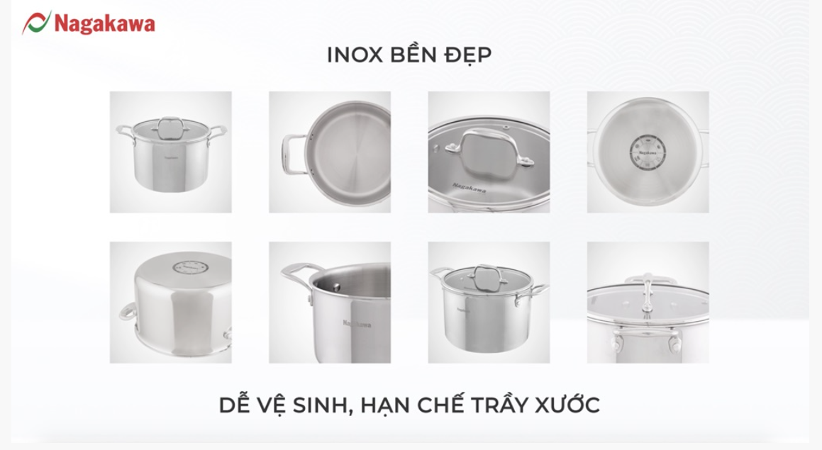 Bộ nồi inox Nagakawa Haru NAG1355