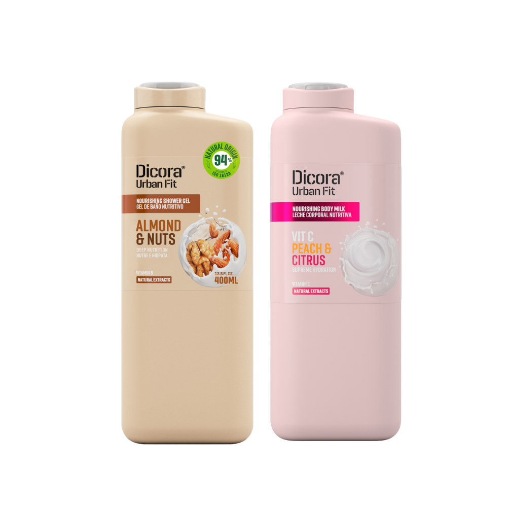 Combo 4: Sữa dưỡng thể Dicora Urban Fit Vitamin C và Sữa tắm Dicora Urban Fit Vitamin B - Phân phối chính hãng