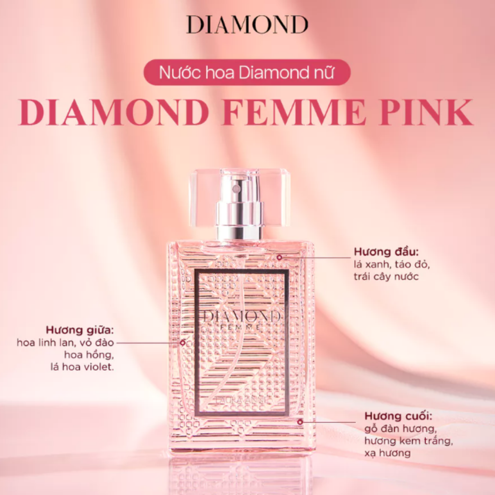 Nước Hoa Nữ Diamond Femme 45ml ( Pink) - Phân phối chính hãng