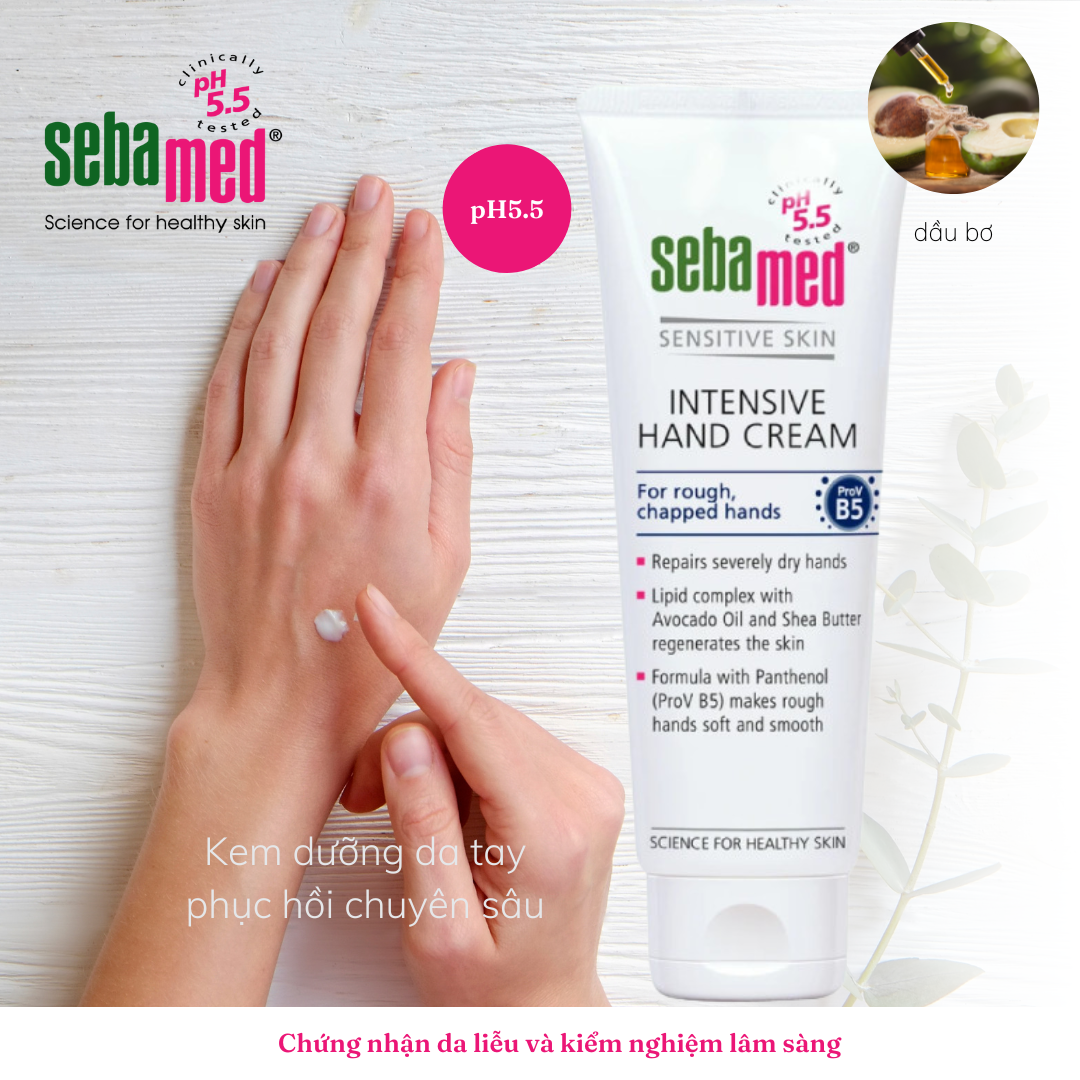 Kem dưỡng da tay phục hồi chuyên sâu Sebamed pH5.5 75 ml - Phân phối chính hãng