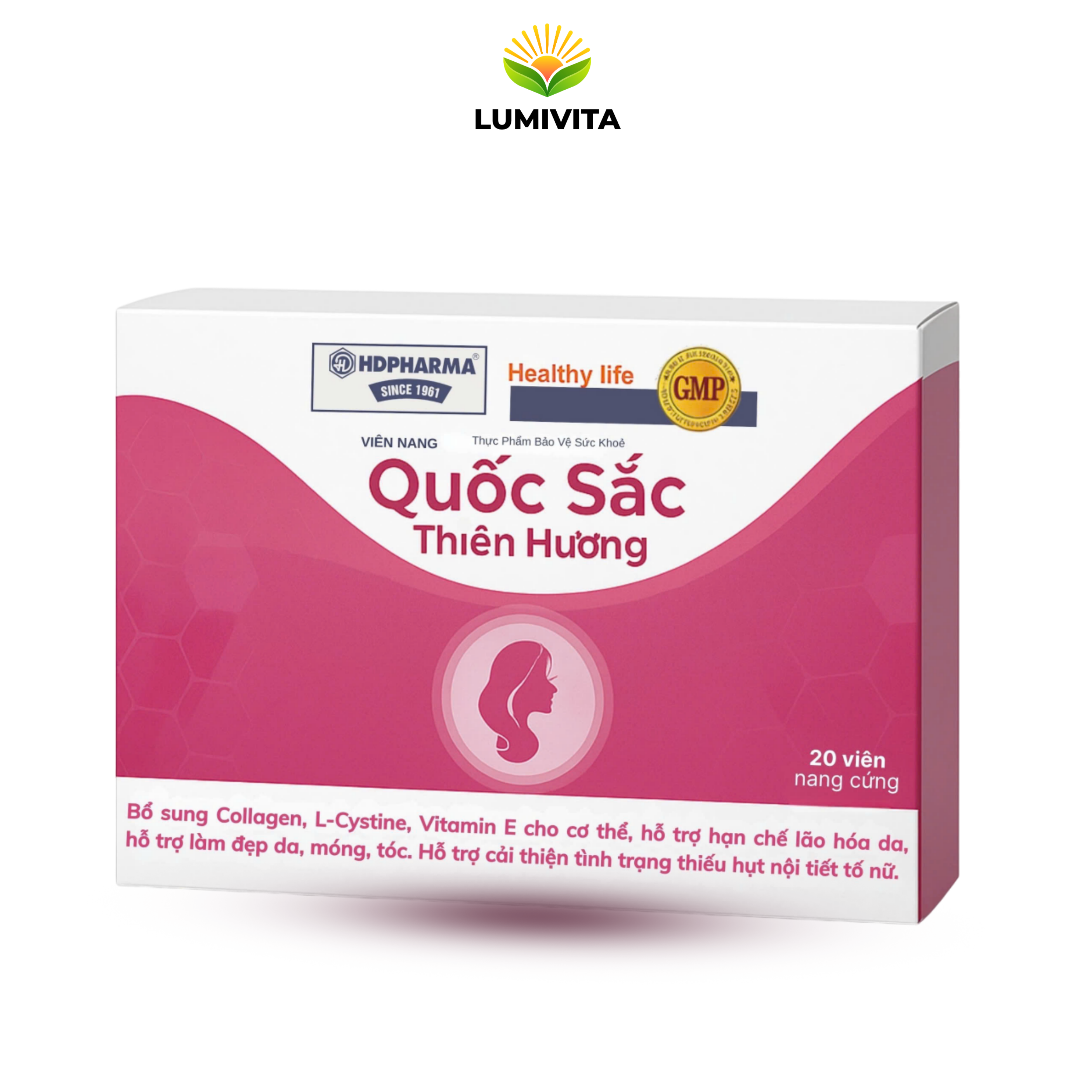 Viên nang QUỐC SẮC THIÊN HƯƠNG hỗ trợ tăng cường nội tiết tố nữ (hộp 20 viên) - Phân phối chính hãng