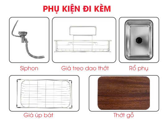 Chậu rửa bát 1 hố cao cấp inox 304 Emberton EB WSS7648