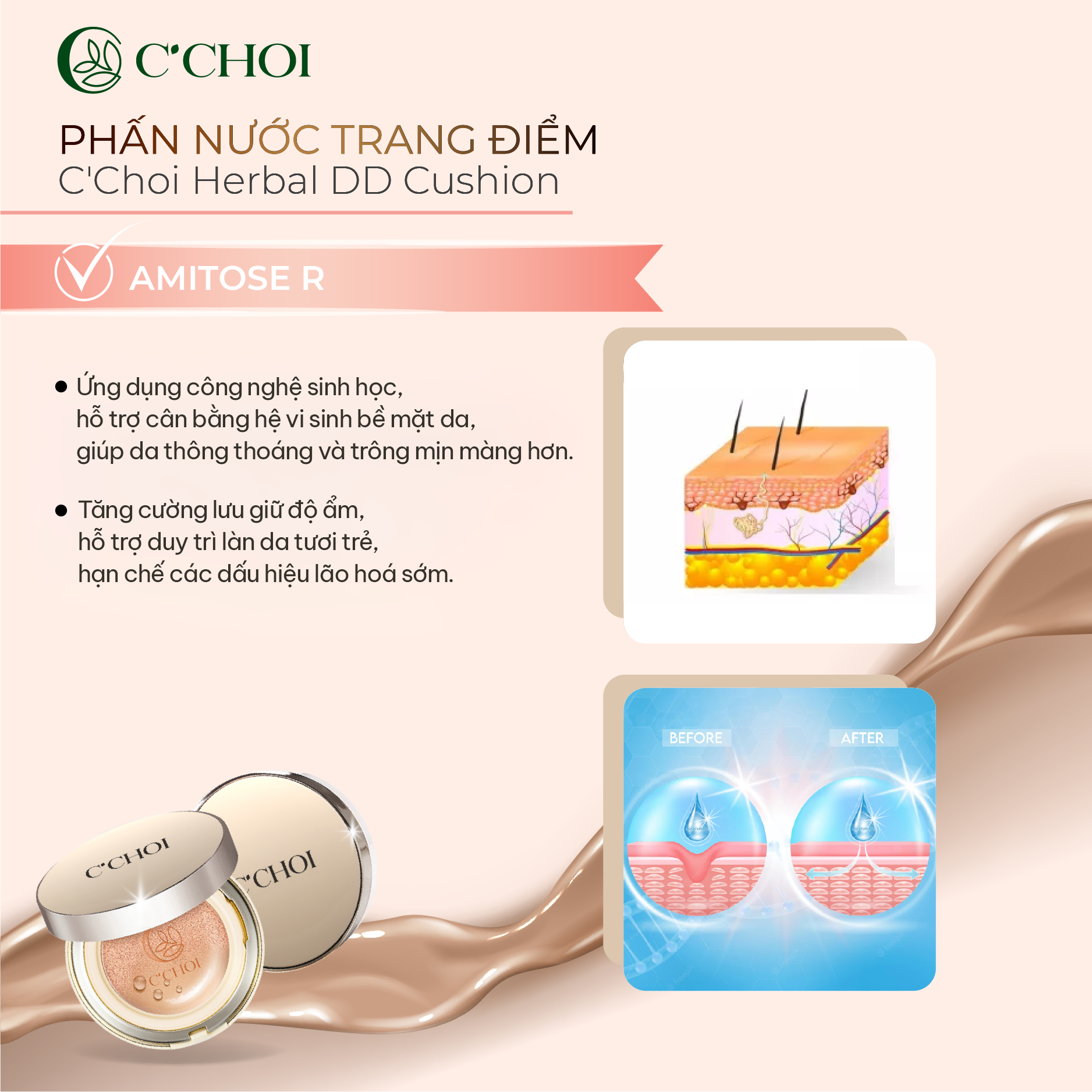 Phấn nước C'Choi Herbal DD Cushion - 9