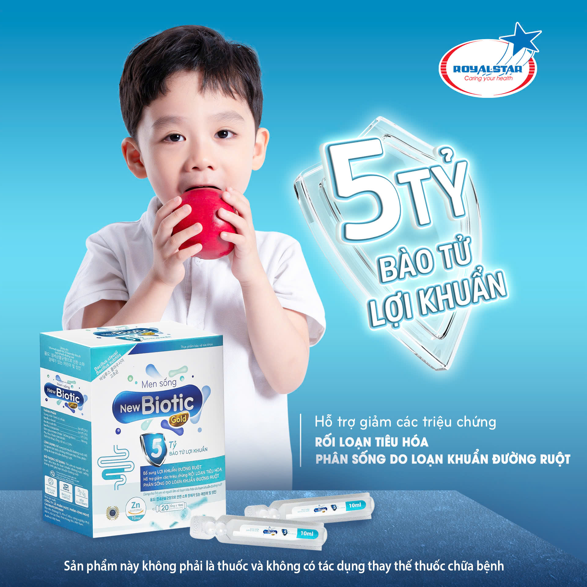 Men sống New Biotic Gold – Bổ sung 5 tỷ lợi khuẩn, hỗ trợ tiêu hóa và đường ruột